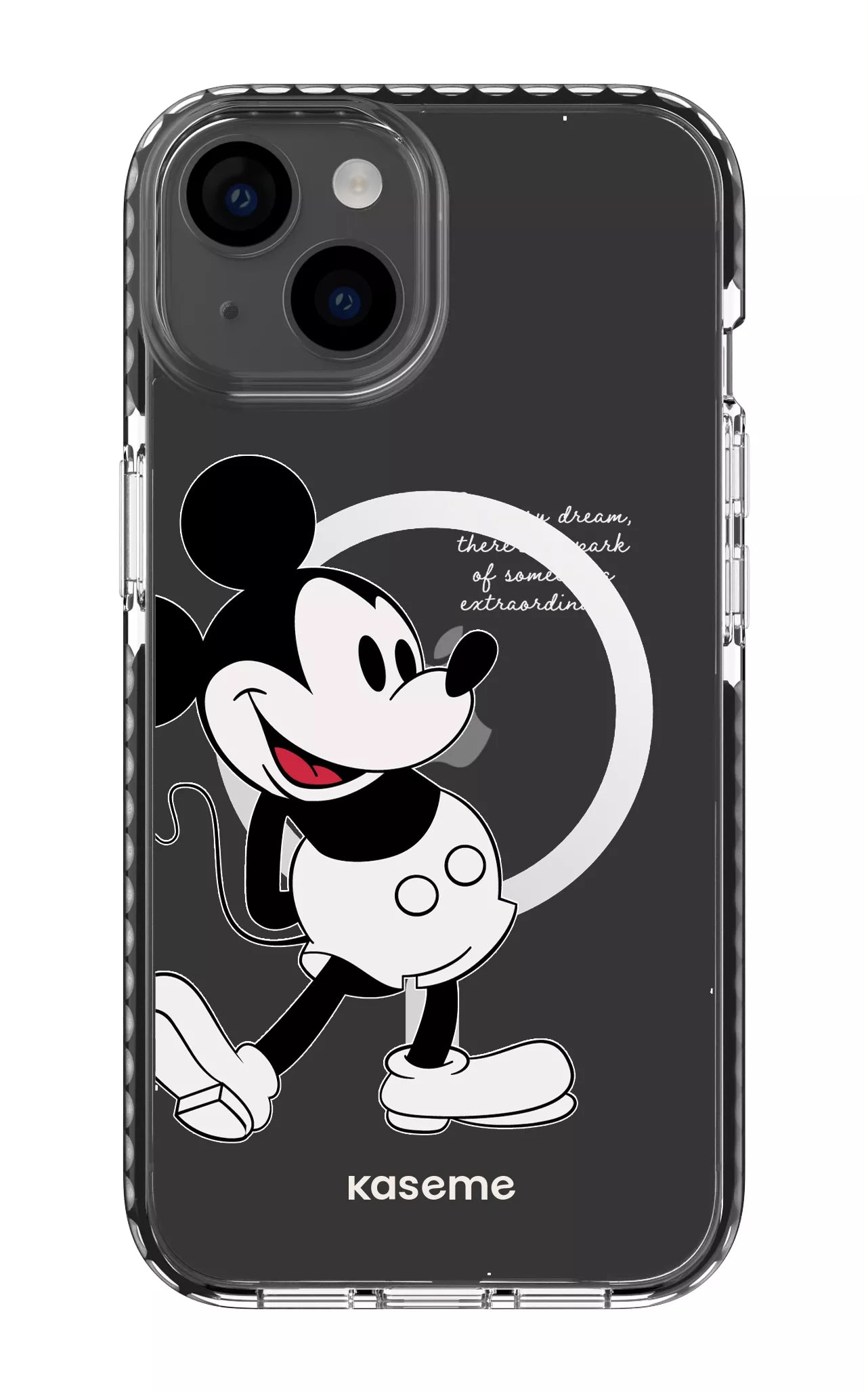 iPhone 14 Clear Case Magsafe - Black Dreamscape Clear Case -