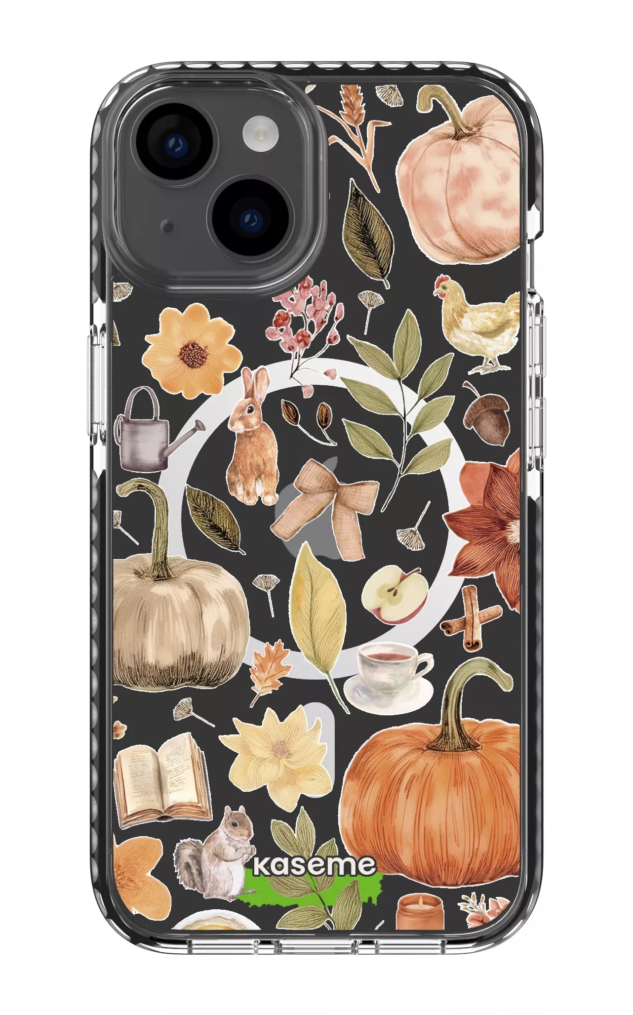 iPhone 14 Clear Case Magsafe - Black Harvest Hues Clear Case -