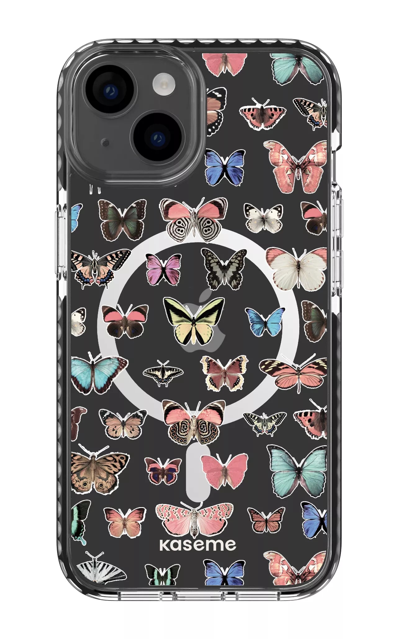 iPhone 14 Clear Case Magsafe - Black Paloma Clear Case -