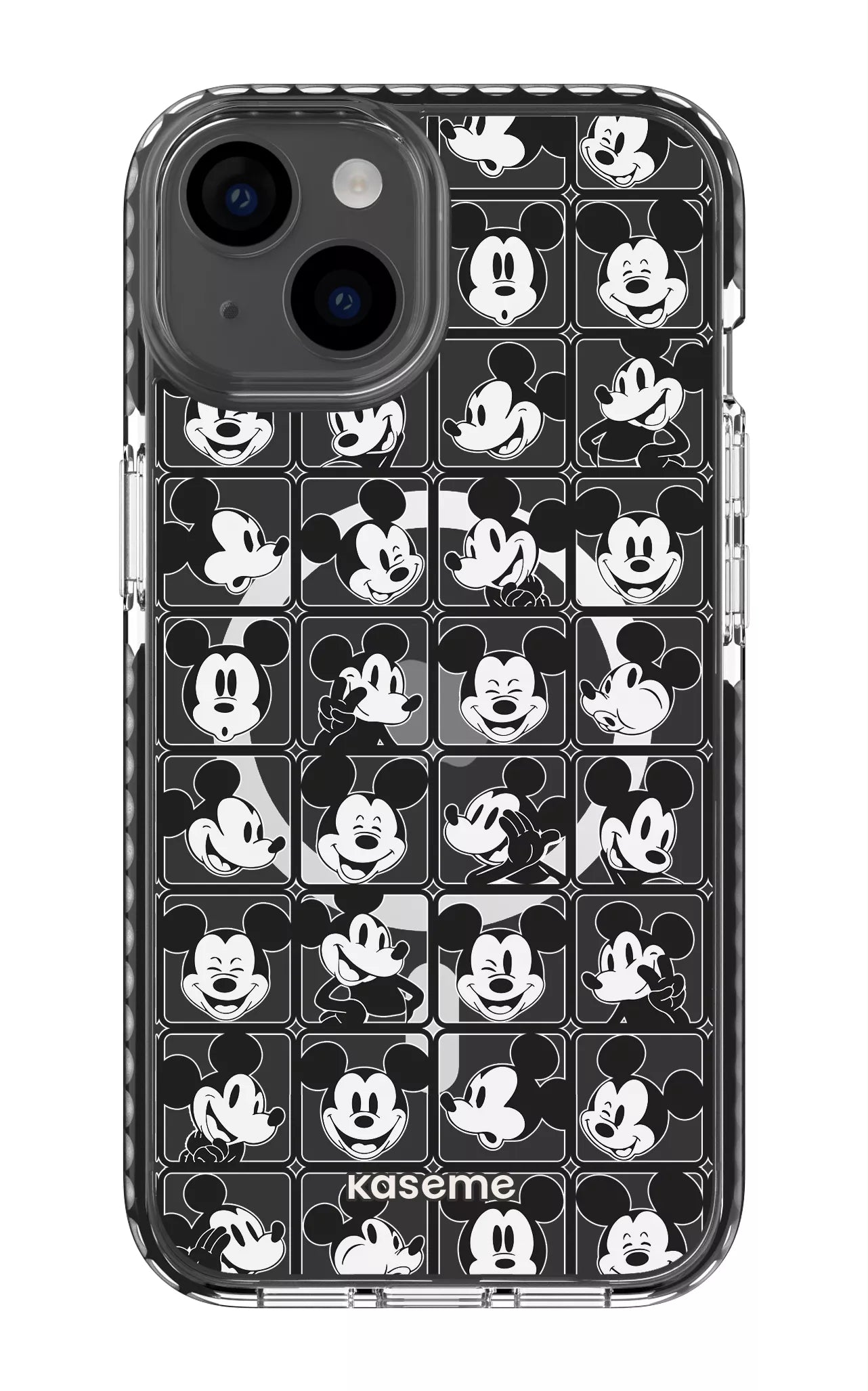 iPhone 14 Clear Case Magsafe - Black Whimsy Clear Case -