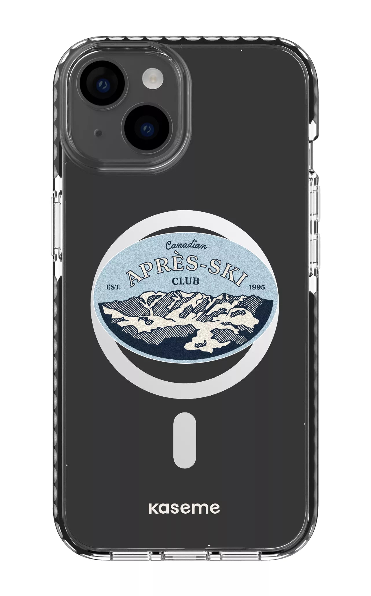 iPhone 14 Clear Case Magsafe - Black Whistler Clear Case -