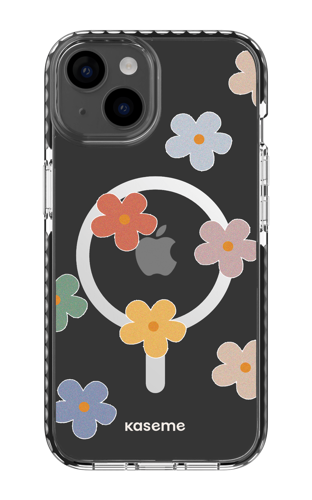 iPhone 14 Clear Case Magsafe - Black Woodstock Big Clear Case -