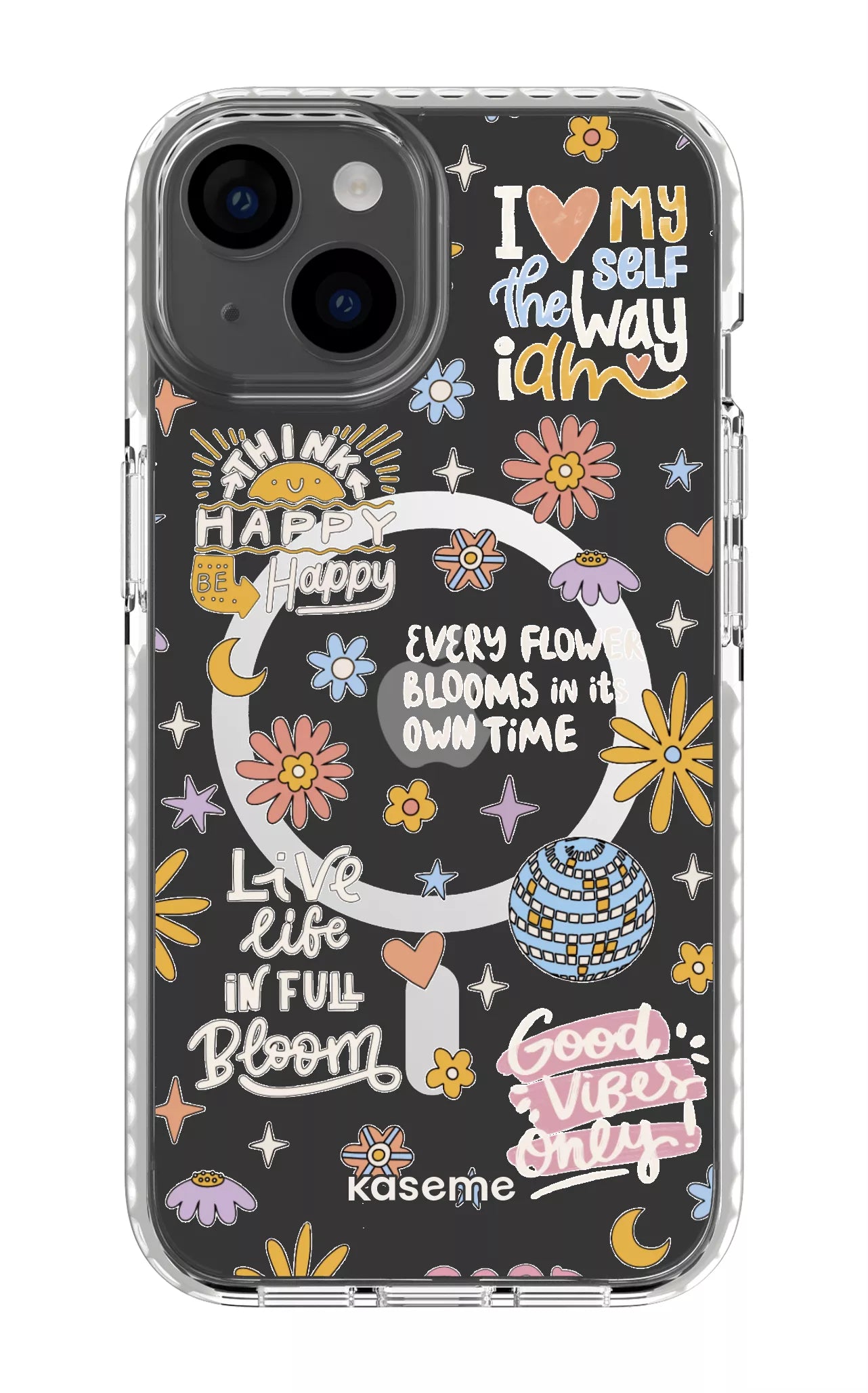 iPhone 14 Clear Case Magsafe - White Candid Clear Case -