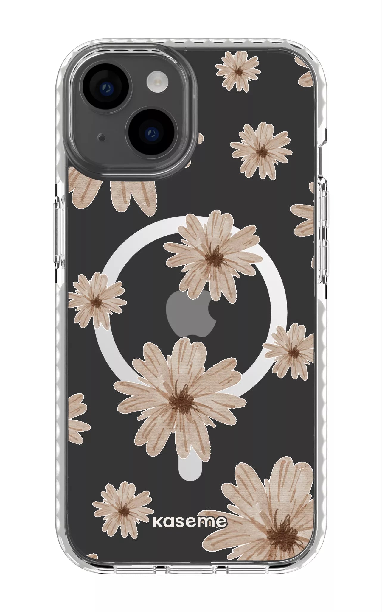 iPhone 14 Clear Case Magsafe - White Delicate Dreams Clear Case -