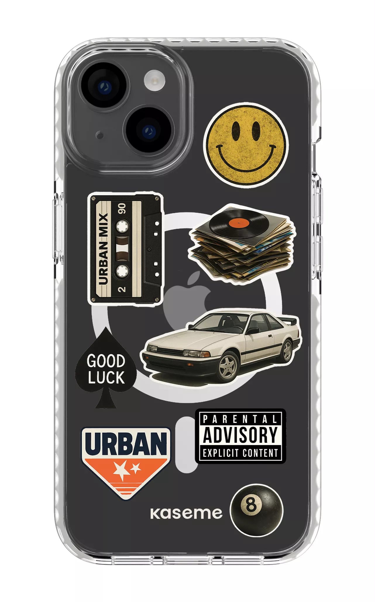 iPhone 14 Clear Case Magsafe - White Downtown Clear Case -