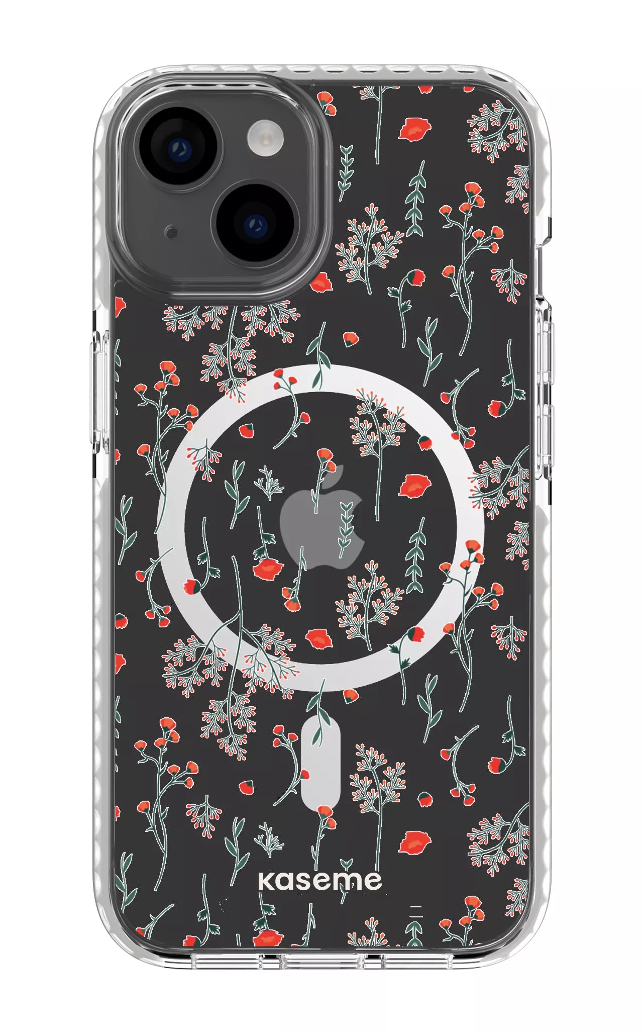 iPhone 14 Clear Case Magsafe - White Evelyn Clear Case -