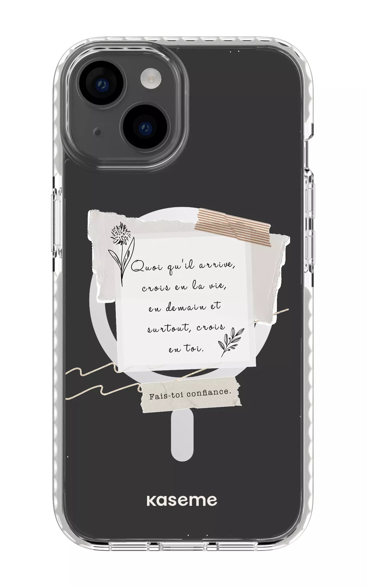 iPhone 14 Clear Case Magsafe - White Foi Clear Case -