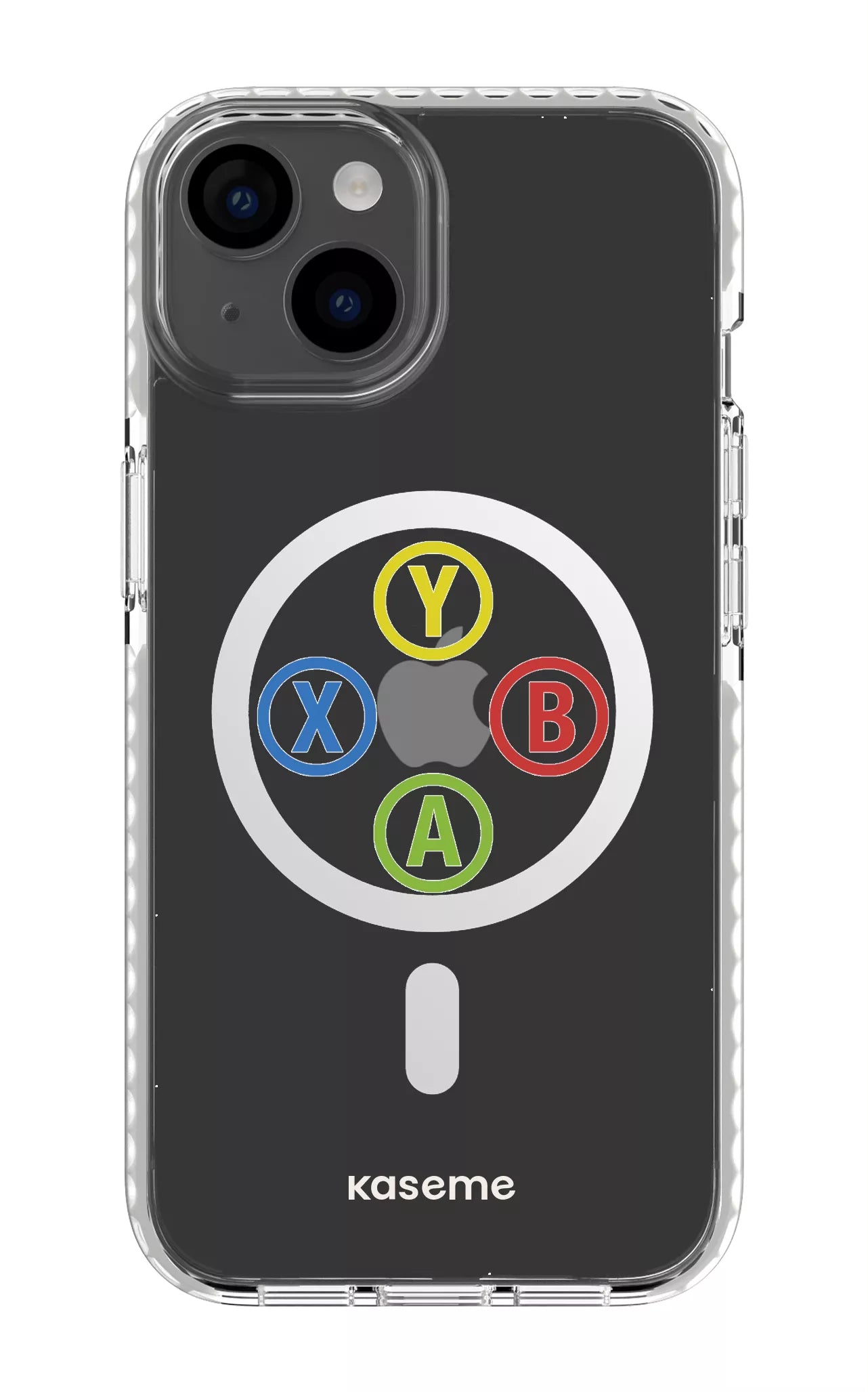 iPhone 14 Clear Case Magsafe - White Game Clear Case -