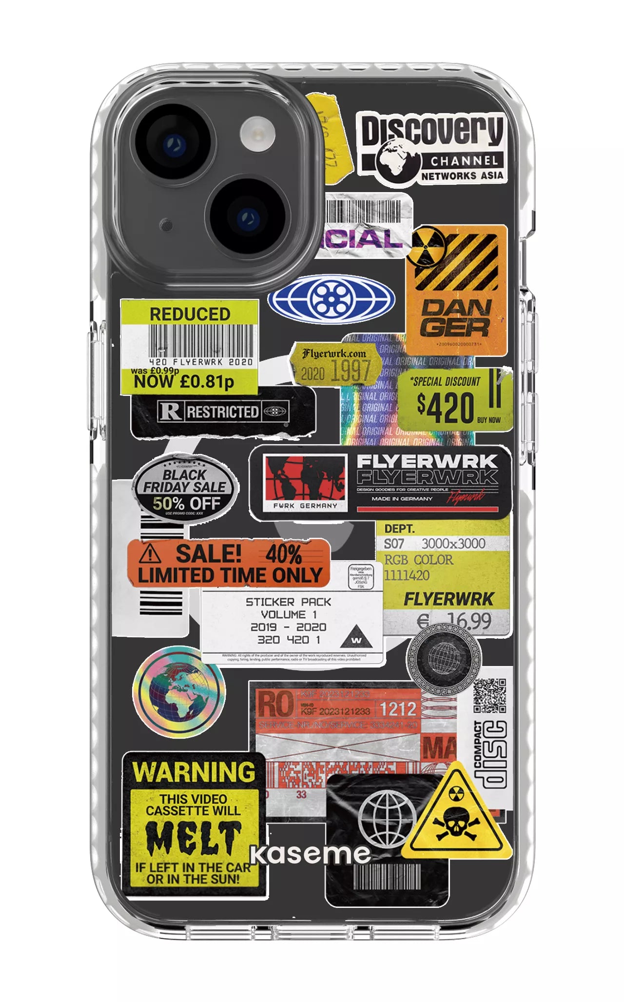 iPhone 14 Clear Case Magsafe - White Melt Clear Case -