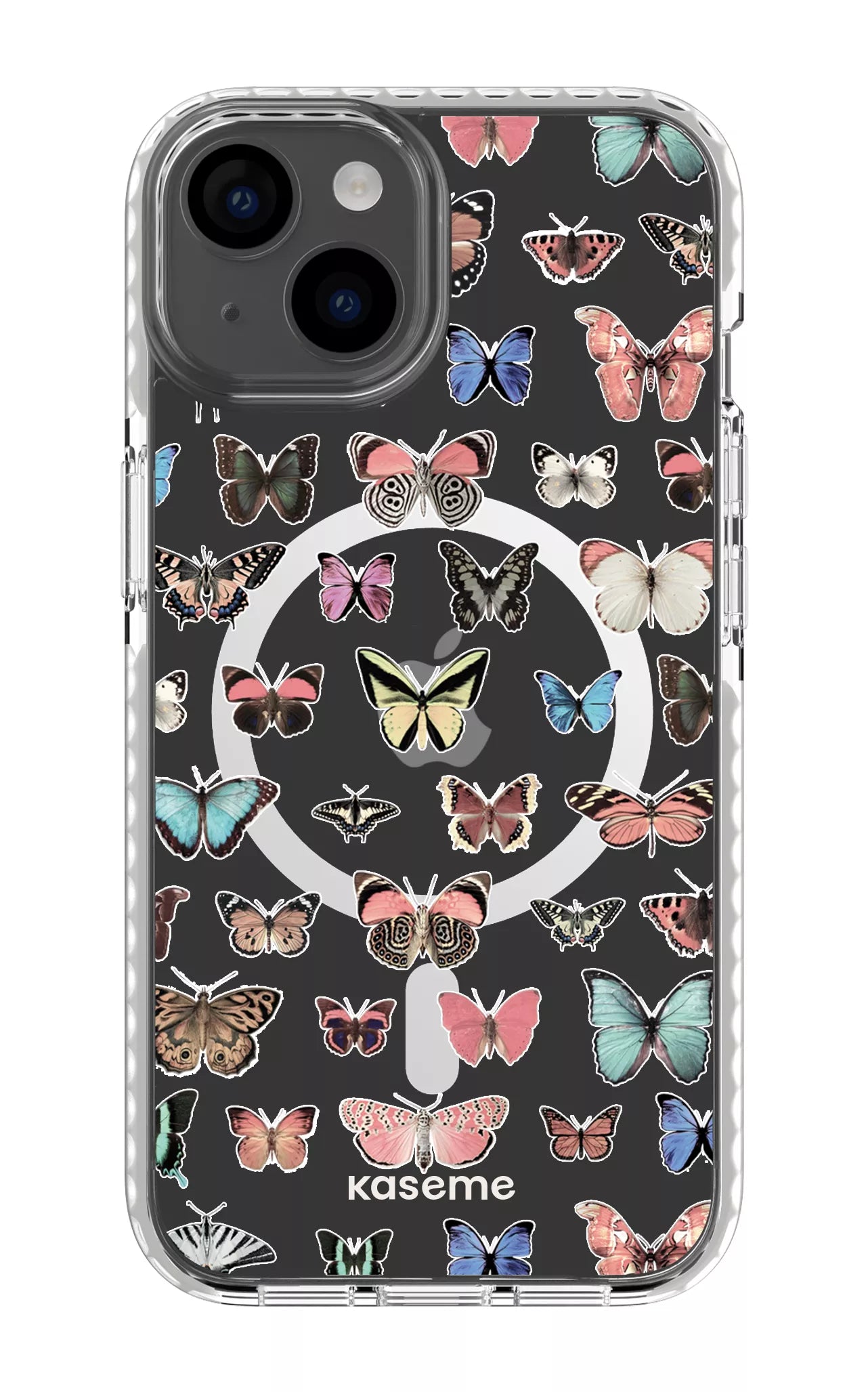 iPhone 14 Clear Case Magsafe - White Paloma Clear Case -