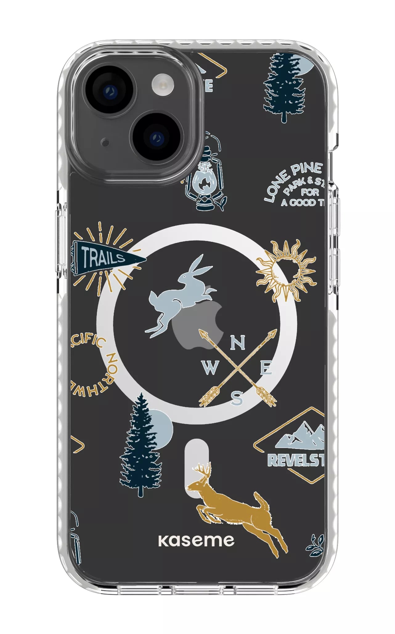 iPhone 14 Clear Case Magsafe - White Revelstoke white Clear Case -