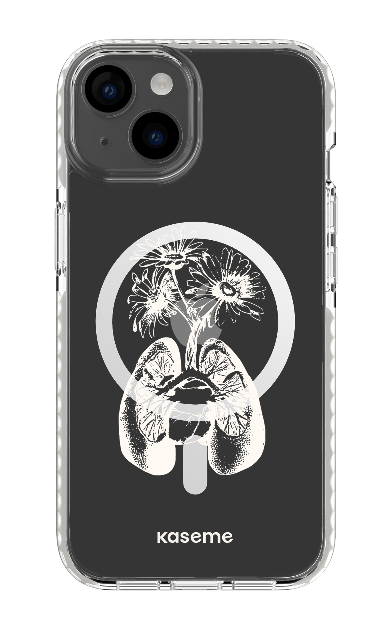 iPhone 14 Clear Case Magsafe - White Revival Clear Case -