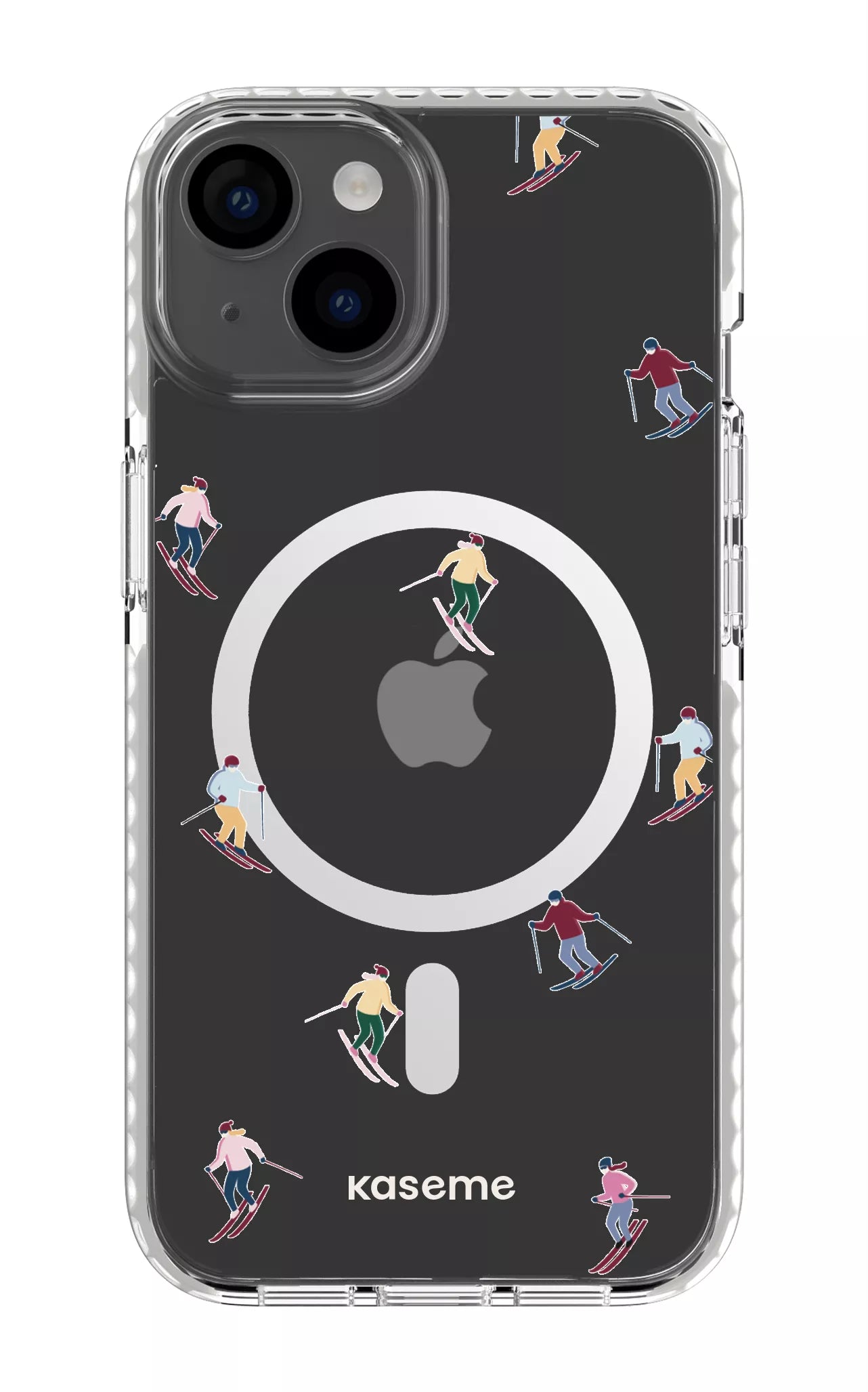 iPhone 14 Clear Case Magsafe - White Slope Clear Case -