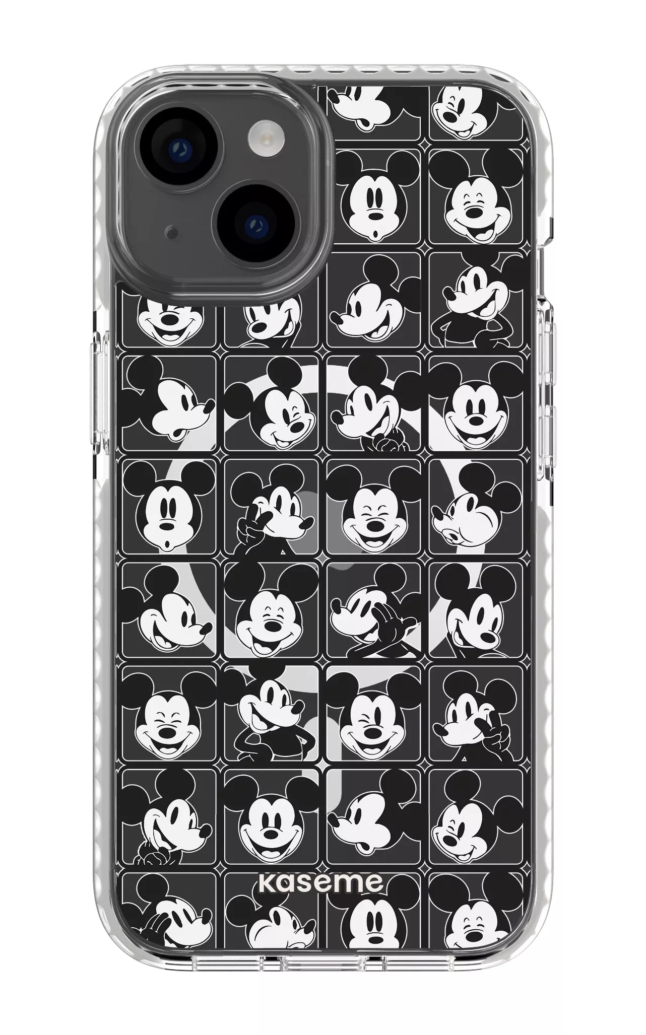 iPhone 14 Clear Case Magsafe - White Whimsy Clear Case -