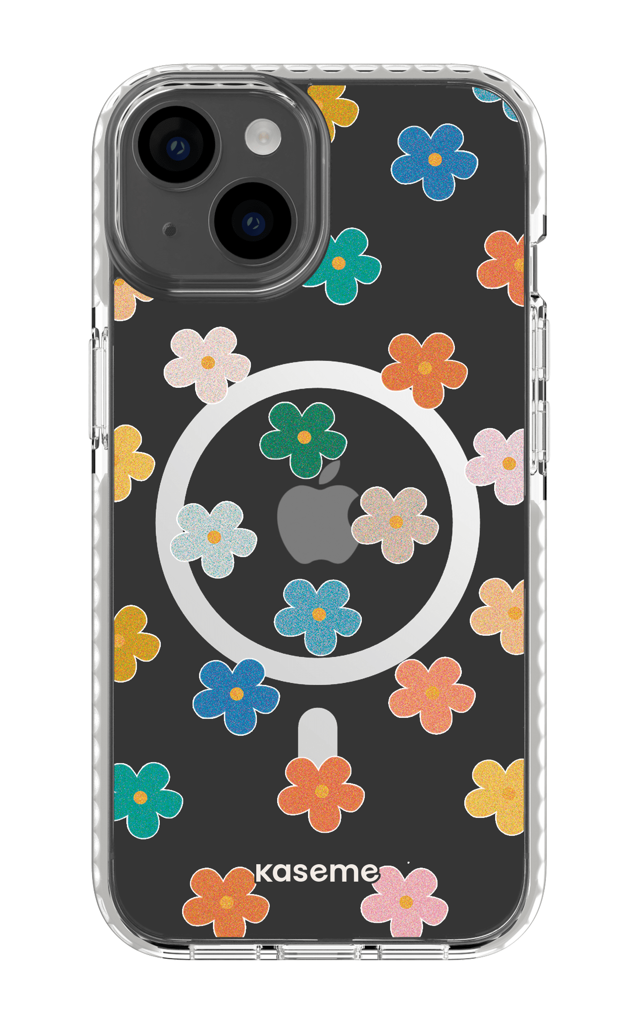 iPhone 14 Clear Case Magsafe - White Woodstock Clear Case -