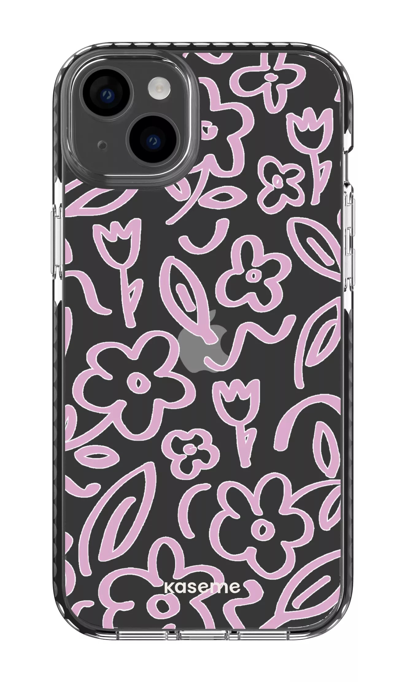 iPhone 14 Plus Clear Case Black Brooklyn pink Clear Case -