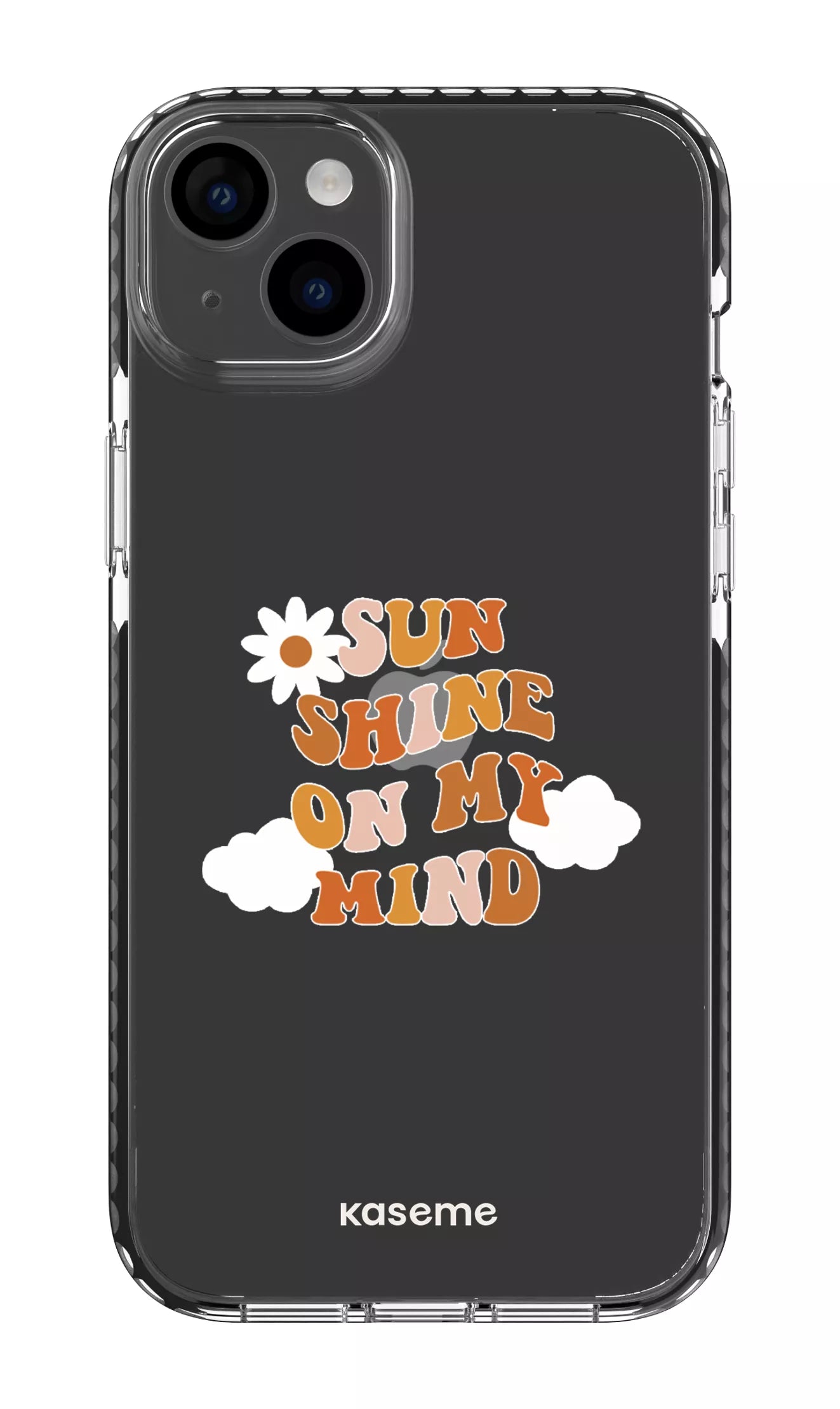 iPhone 14 Plus Clear Case Black Cheerful Clear Case -