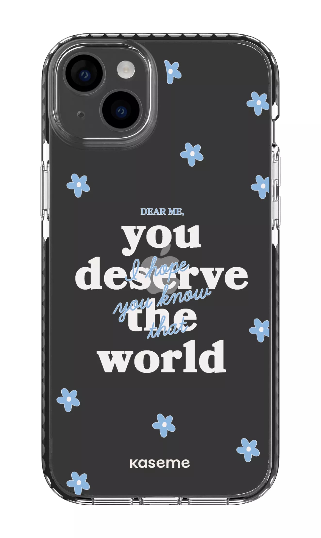 iPhone 14 Plus Clear Case Black Dear Me Clear Case -