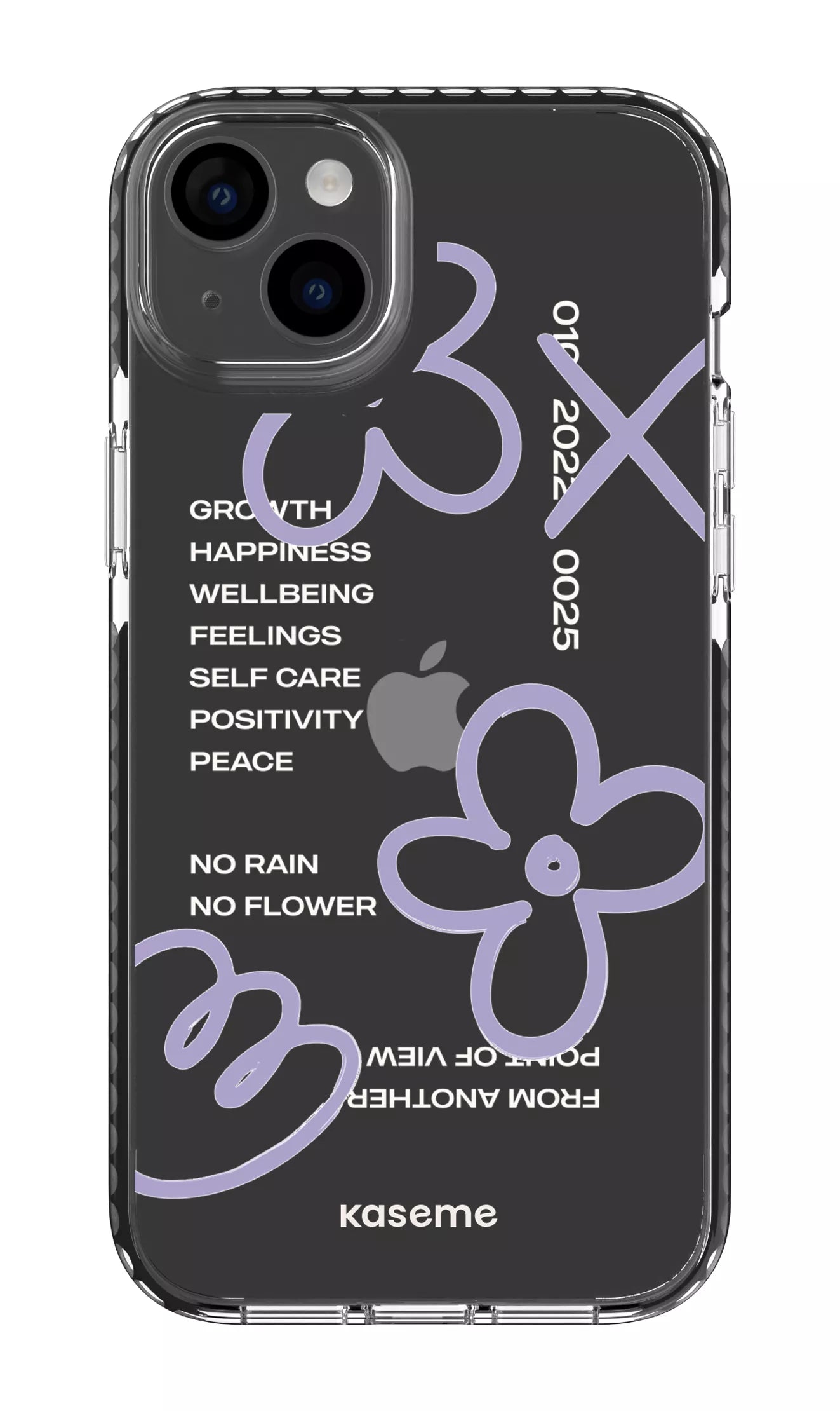 iPhone 14 Plus Clear Case Black Feelings purple Clear Case -