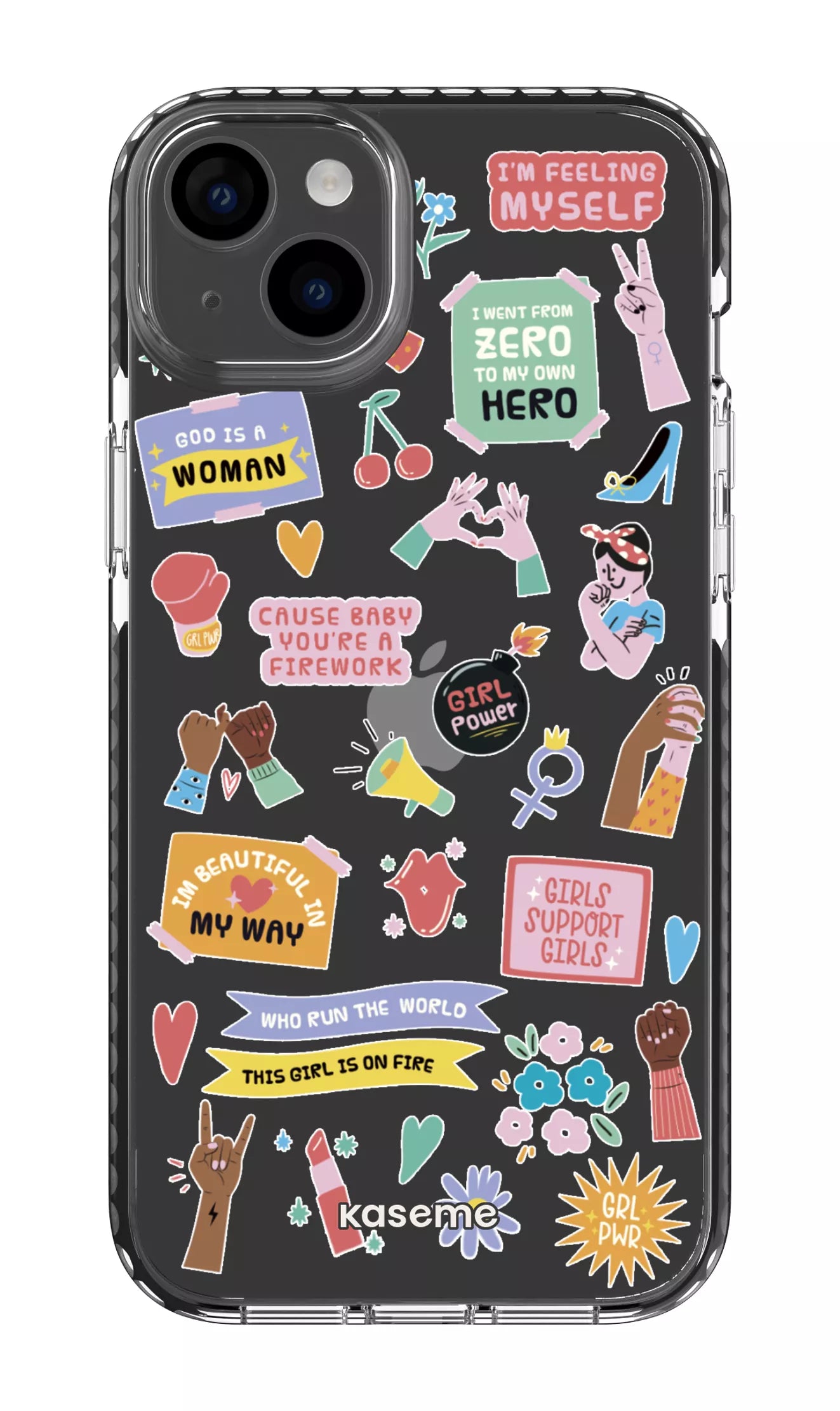 iPhone 14 Plus Clear Case Black Girl Boss Clear Case -