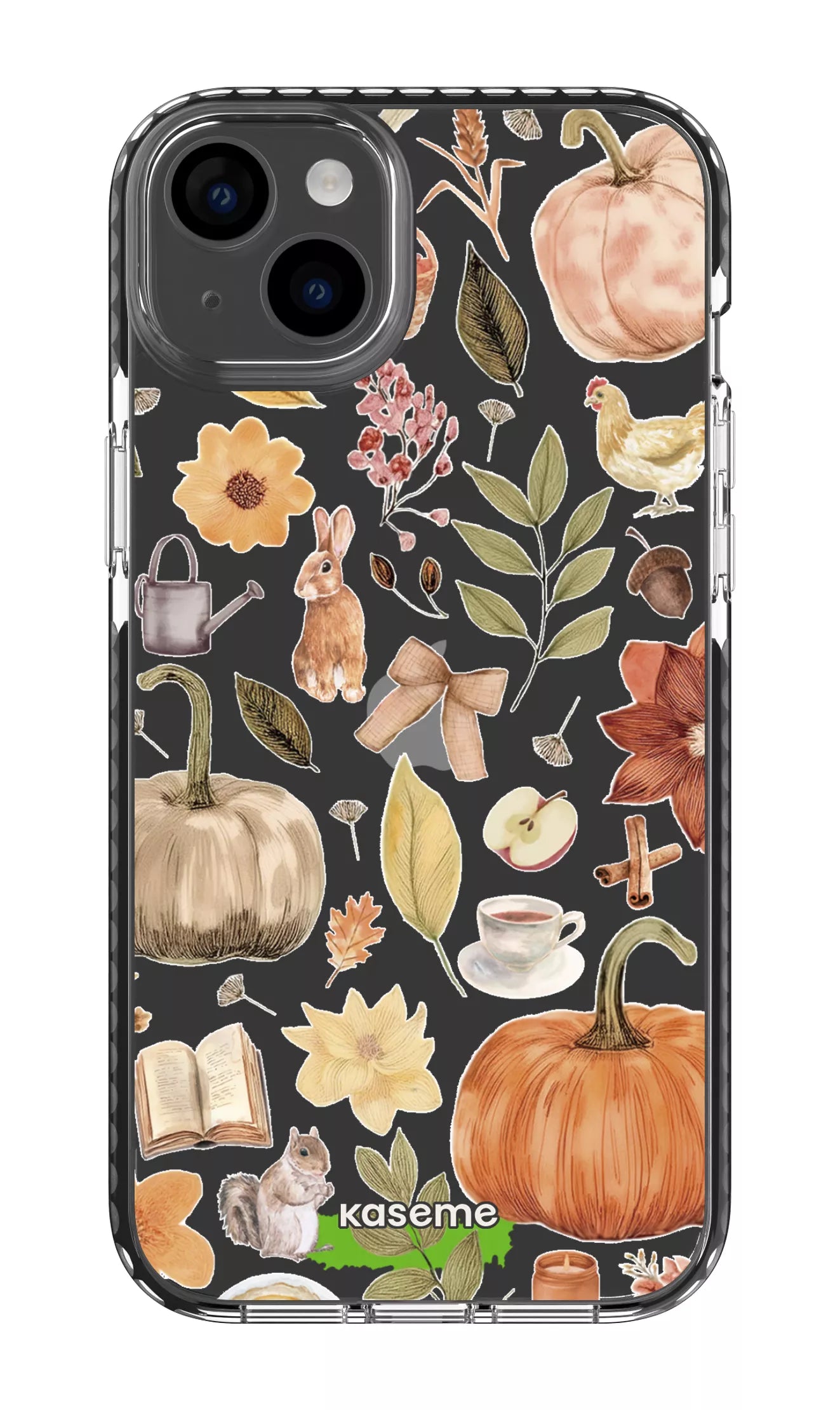 iPhone 14 Plus Clear Case Black Harvest Hues Clear Case -