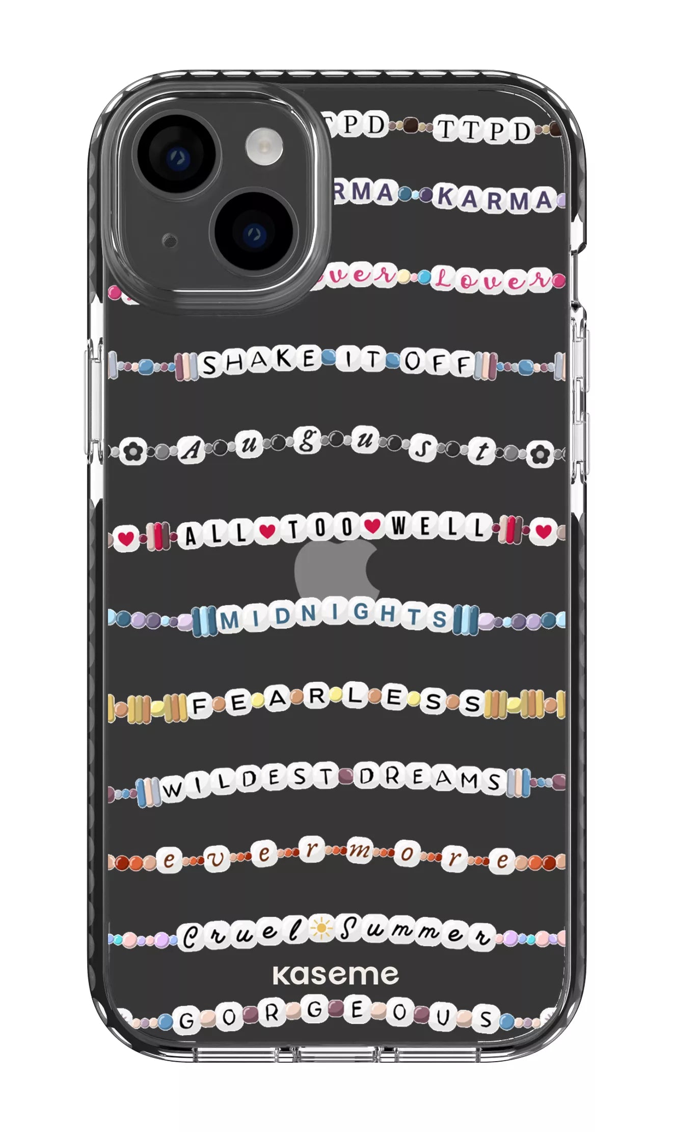 iPhone 14 Plus Clear Case Black Love Story Clear Case -