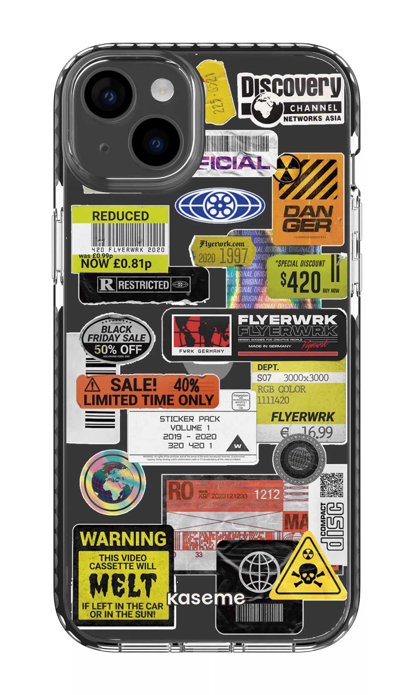 iPhone 14 Plus Clear Case Black Melt Clear Case -