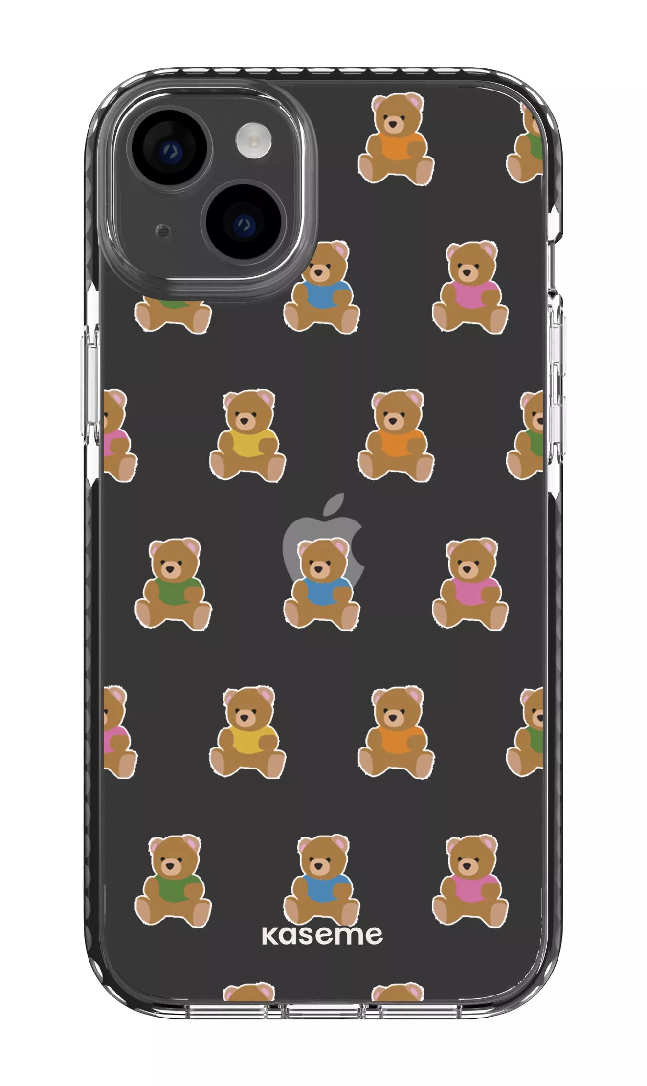 iPhone 14 Plus Clear Case Black Teddy Clear Case -