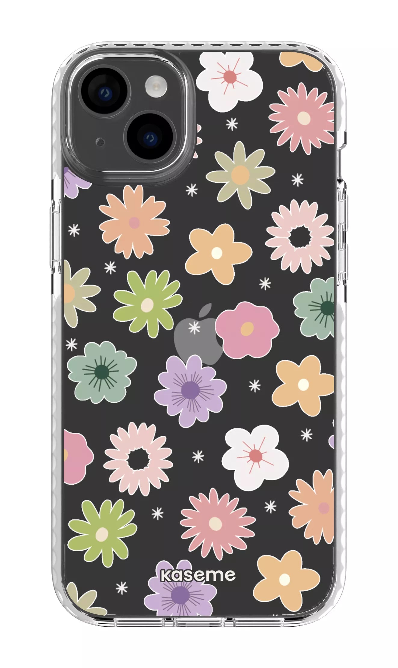 iPhone 14 Plus Clear Case White Adore small Clear Case -