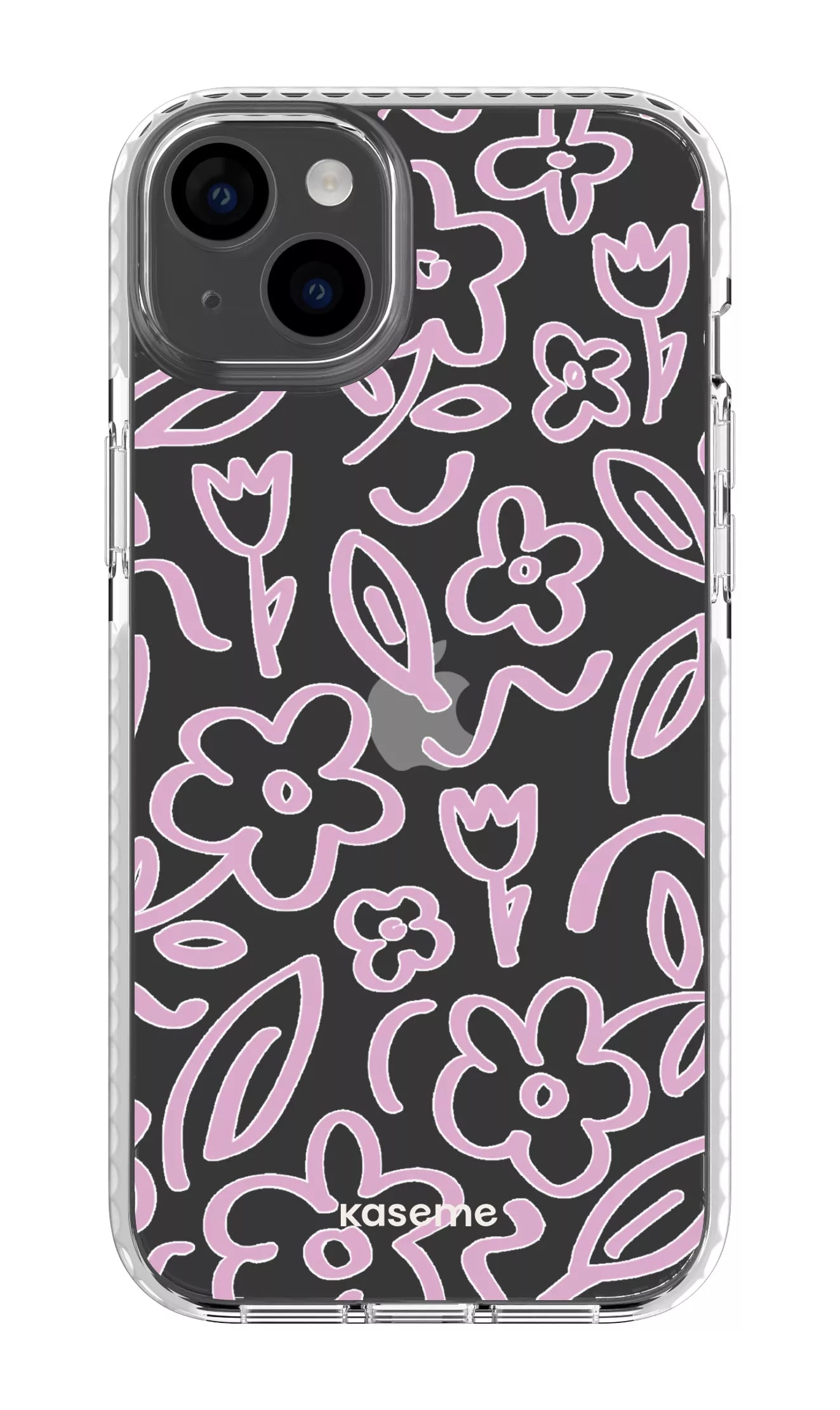 iPhone 14 Plus Clear Case White Brooklyn pink Clear Case -