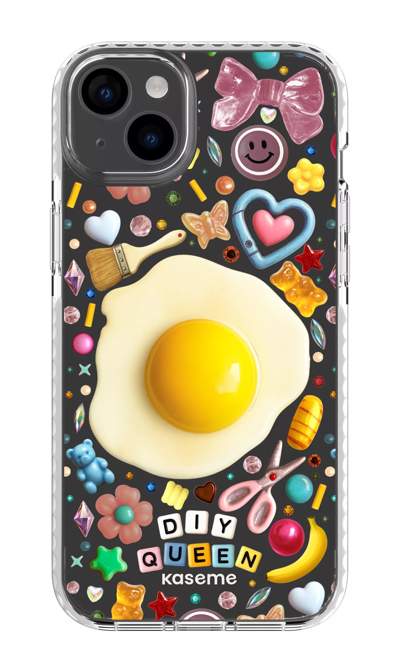 iPhone 14 Plus Clear Case White DIY Queen Clear Case by Marianne Plaisance -