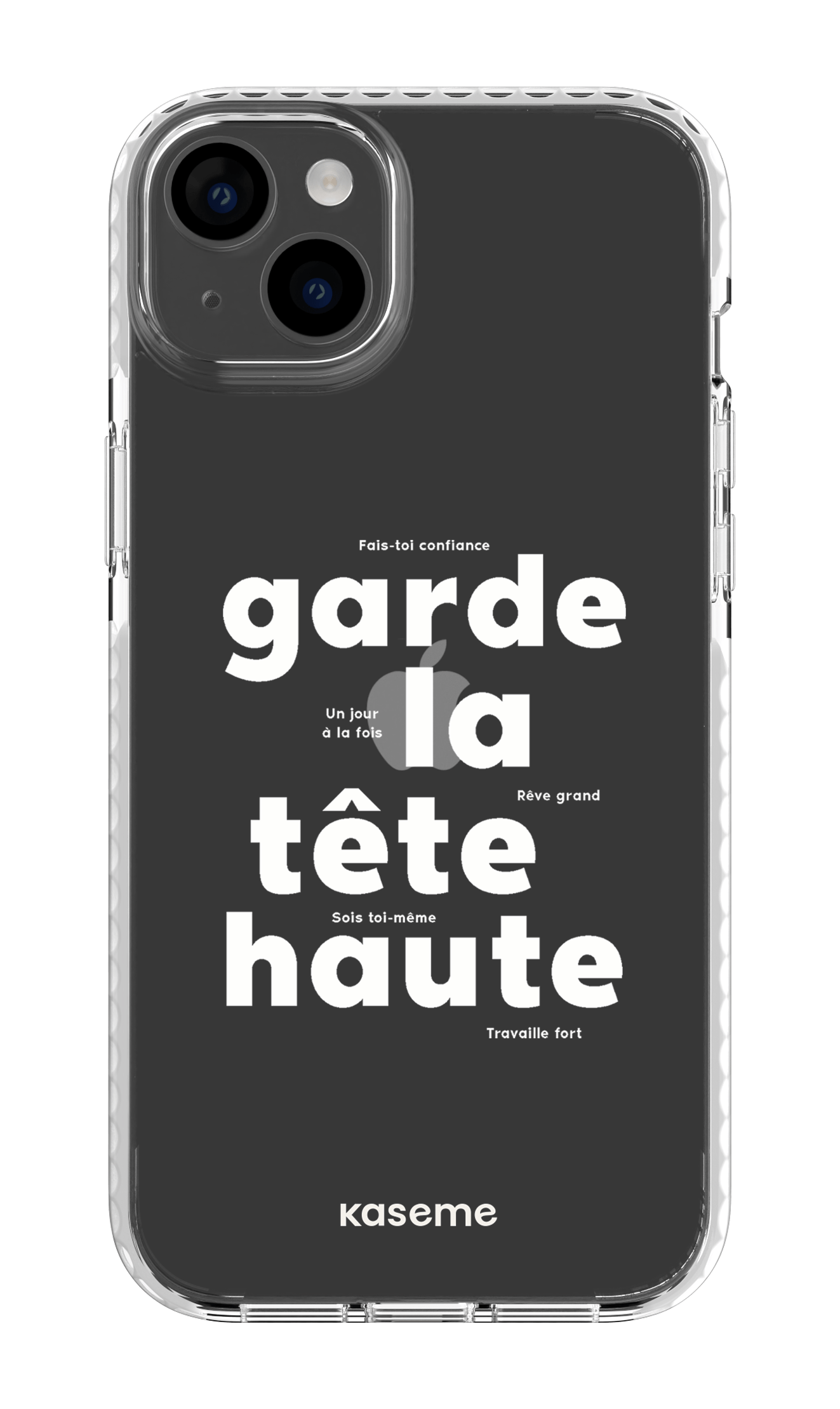 iPhone 14 Plus Clear Case White État d'esprit Clear Case -