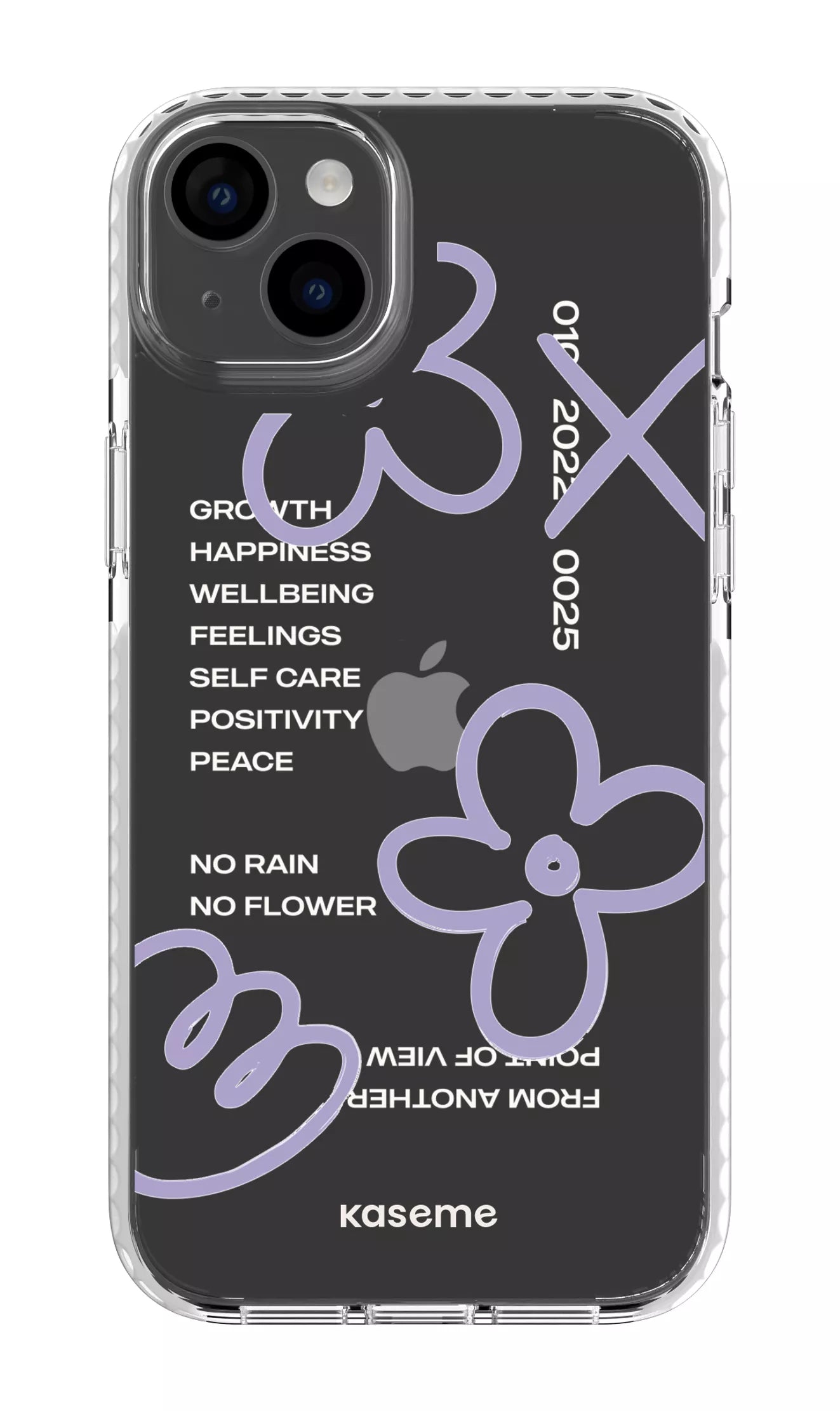 iPhone 14 Plus Clear Case White Feelings purple Clear Case -