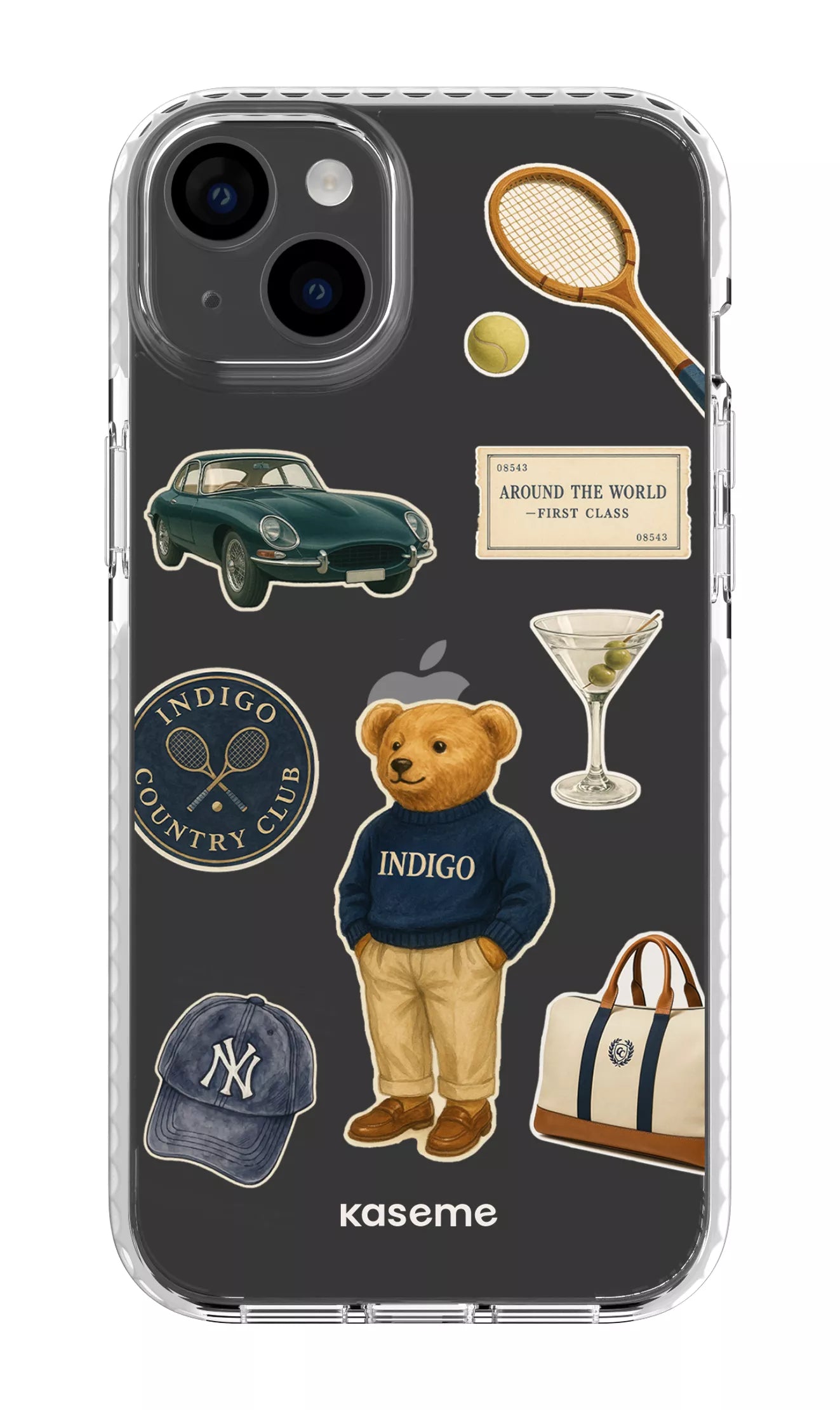 iPhone 14 Plus Clear Case White Kingsley Clear Case -