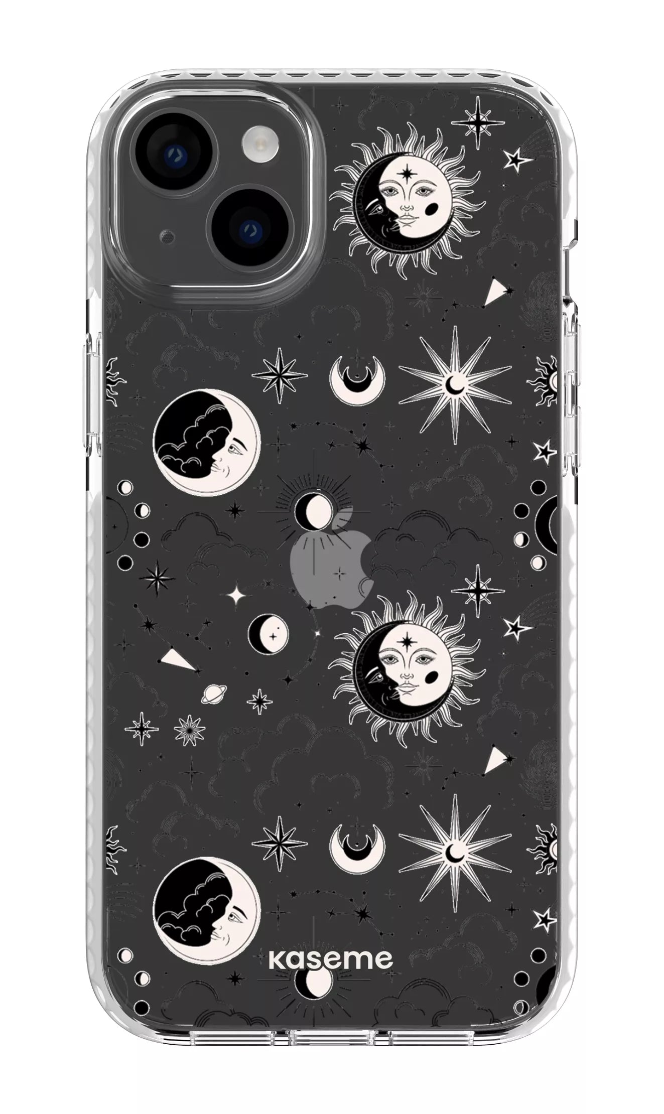iPhone 14 Plus Clear Case White Milky Way Black Clear Case -