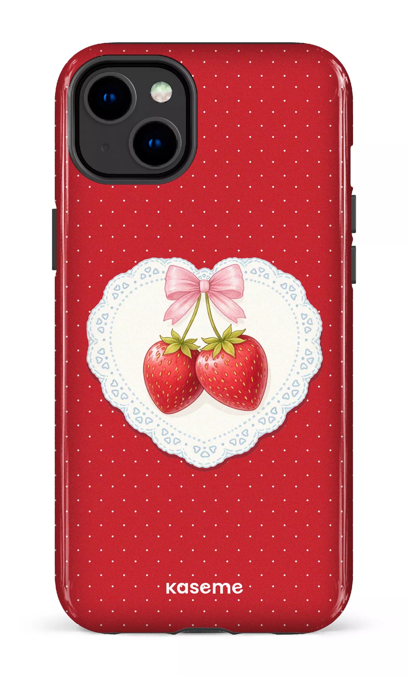 iPhone 14 Plus Tough Gloss Fresa Lace Red -