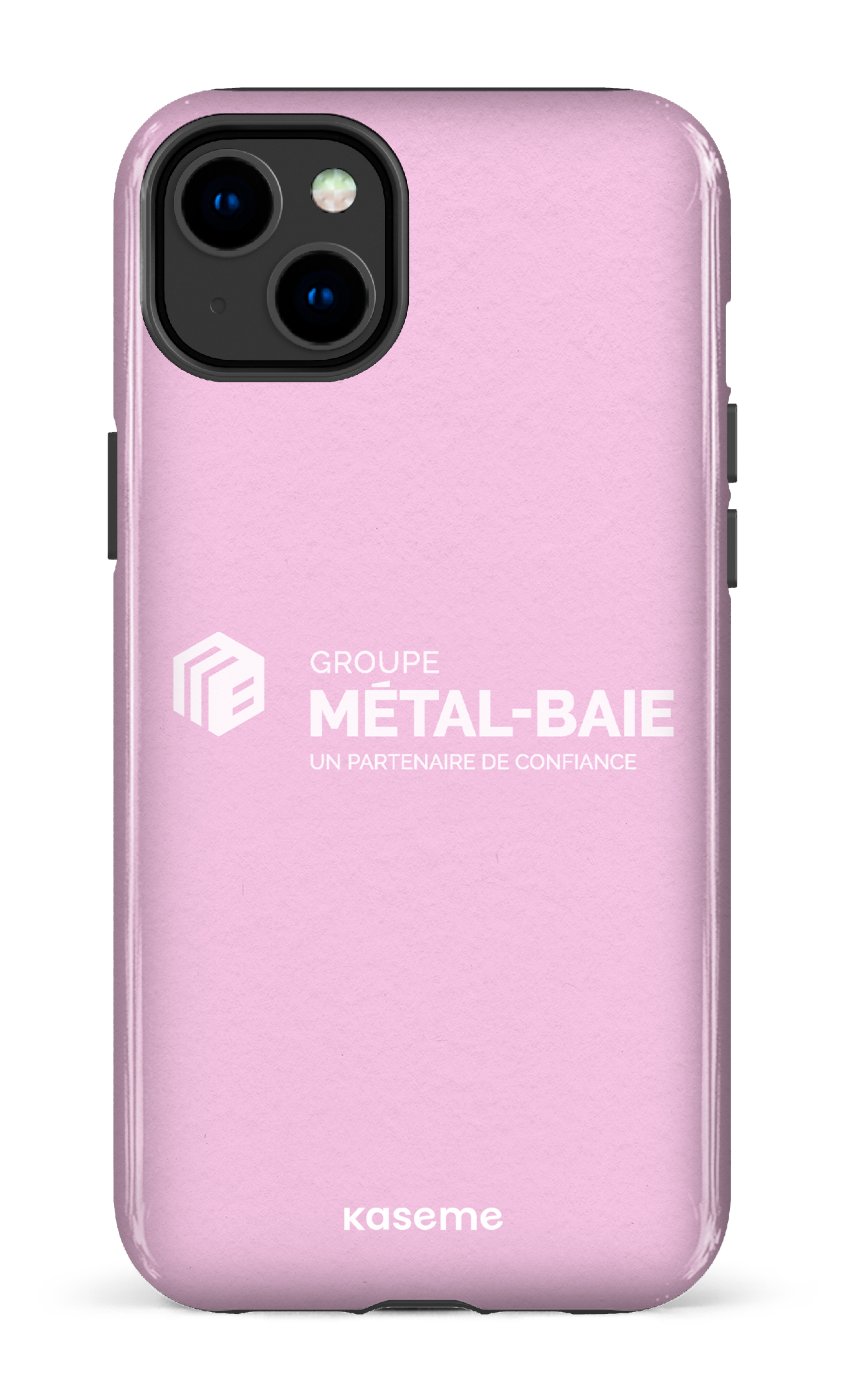 iPhone 14 Plus Tough Gloss Métal-Baie Rose -