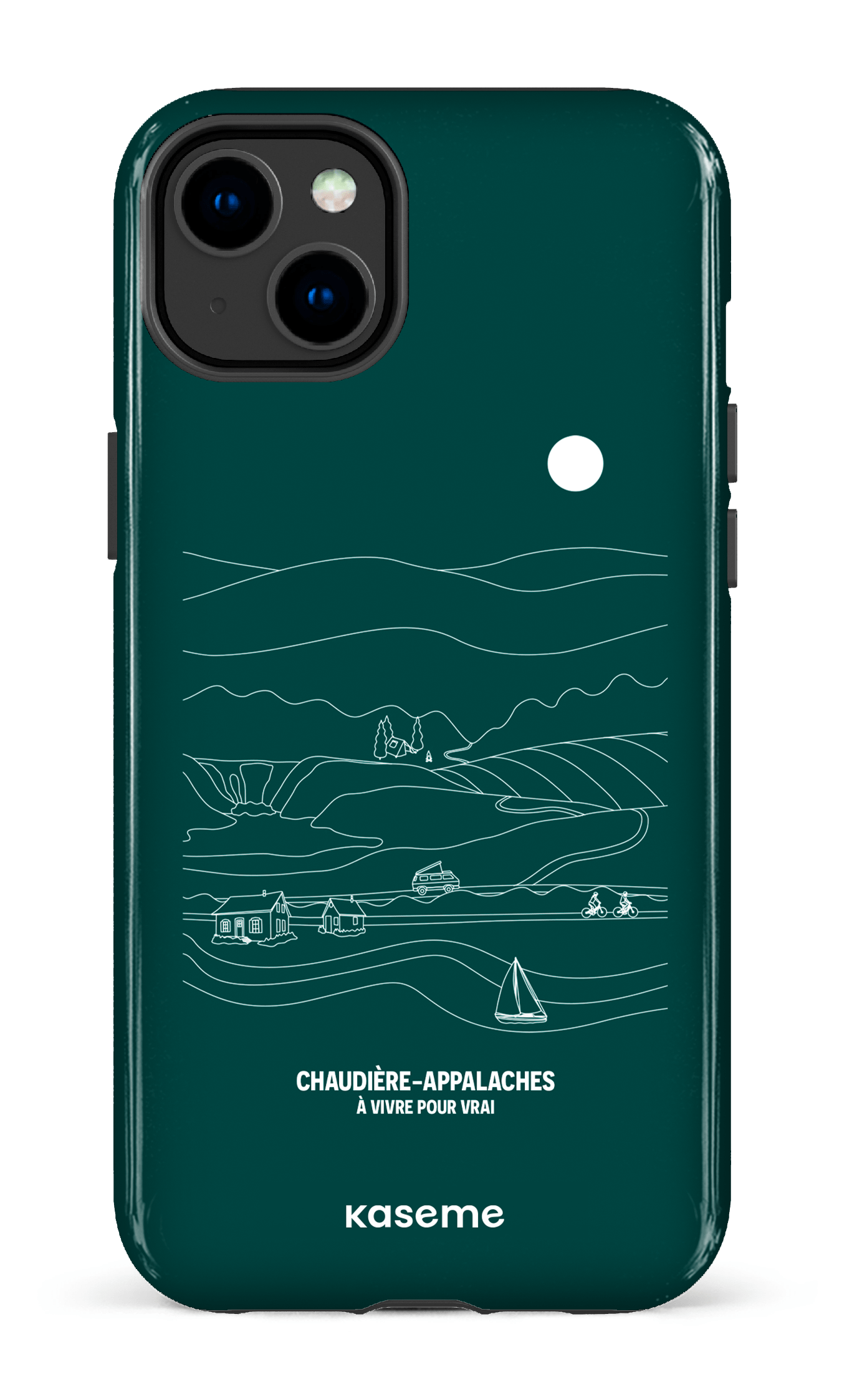 iPhone 14 Plus Tough Gloss Paysage Line Art par TCA -