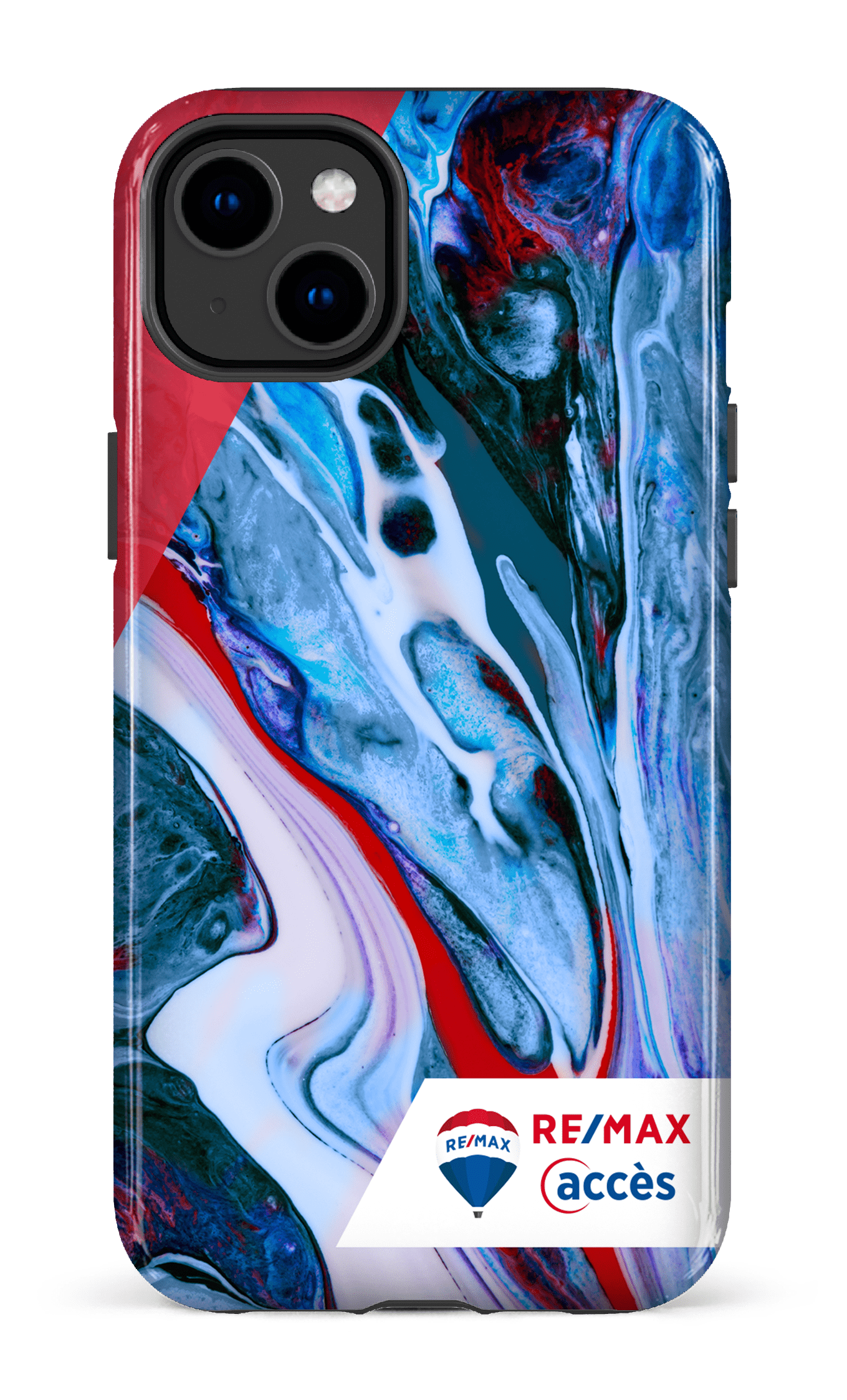 iPhone 14 Plus Tough Gloss Peinture marbrée claire -