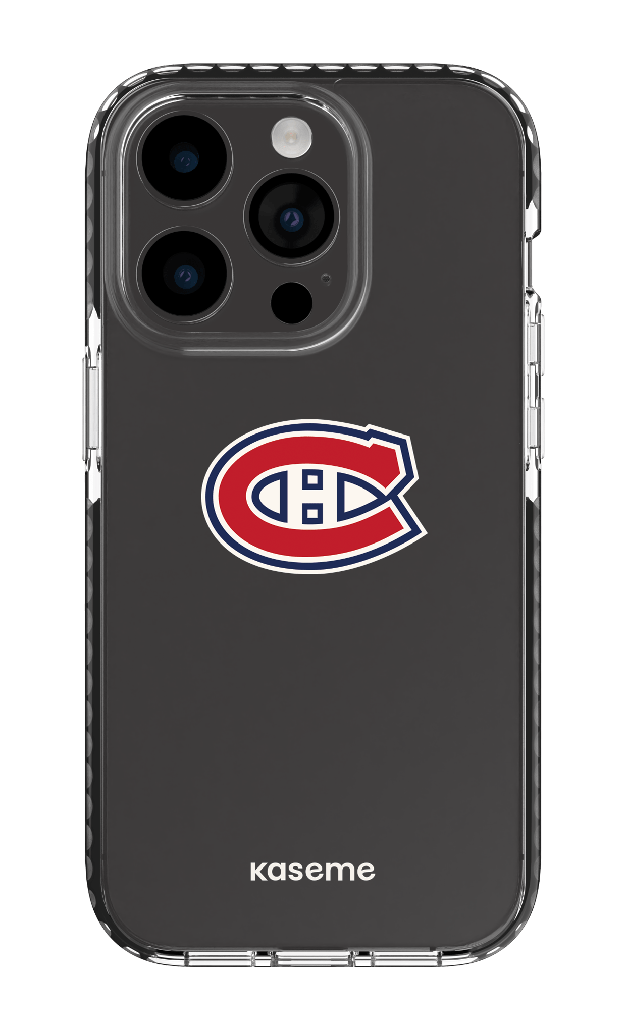 iPhone 14 Pro Clear Case - Black Canadiens Logo Clear -