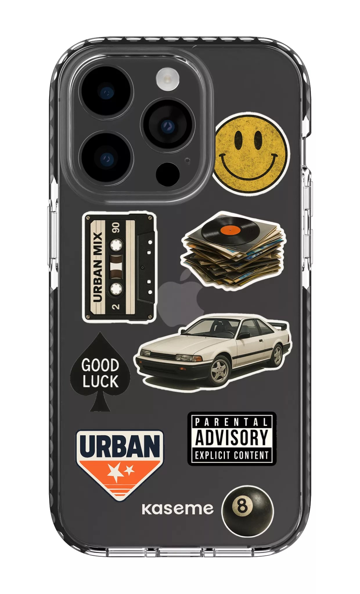 iPhone 14 Pro Clear Case - Black Downtown Clear Case -
