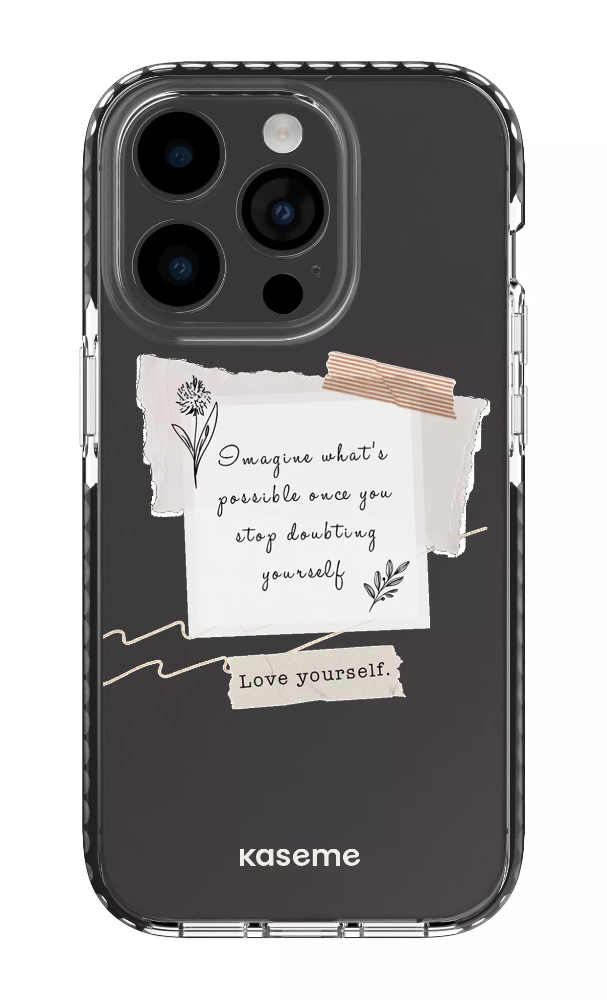 iPhone 14 Pro Clear Case - Black Faith Clear Case -