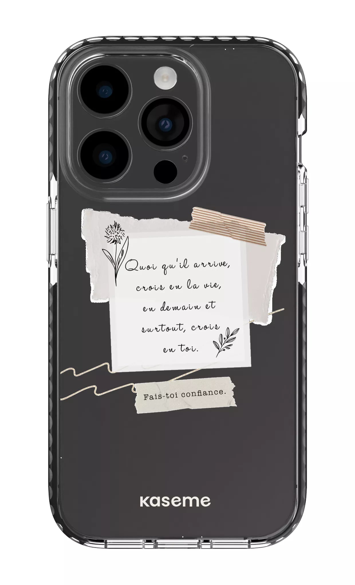 iPhone 14 Pro Clear Case - Black Foi Clear Case -