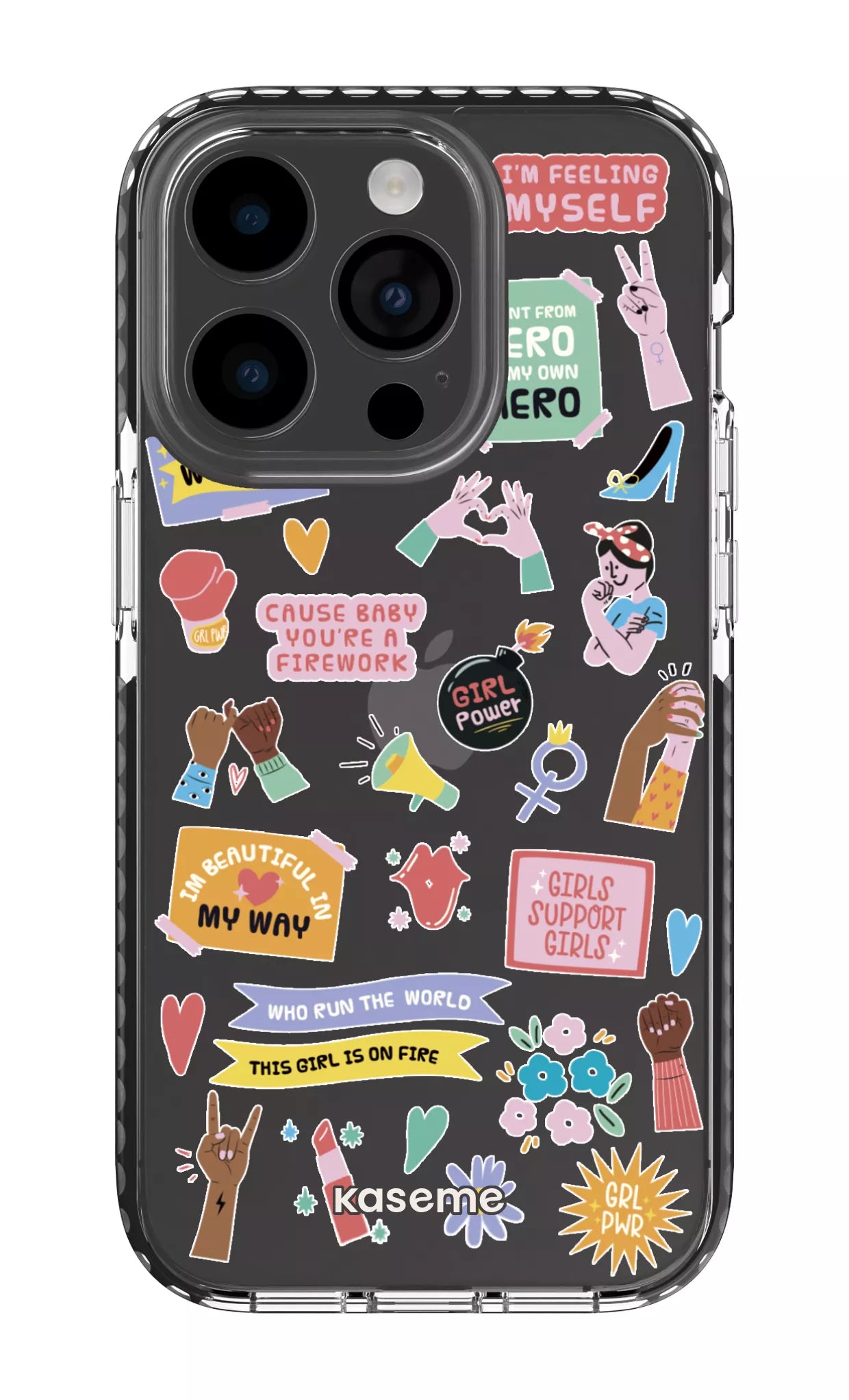 iPhone 14 Pro Clear Case - Black Girl Boss Clear Case -