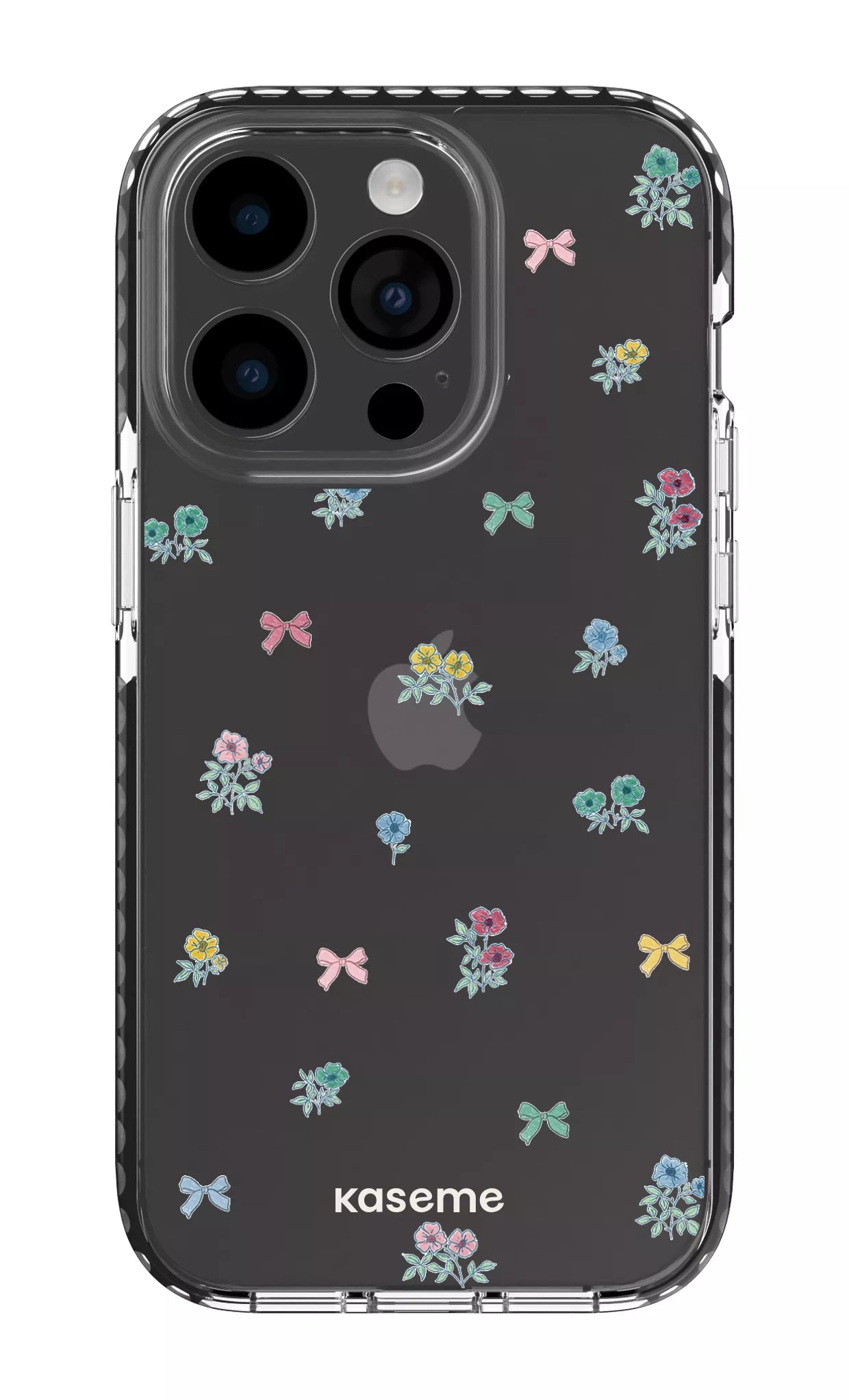 iPhone 14 Pro Clear Case - Black Graceful Clear Case -