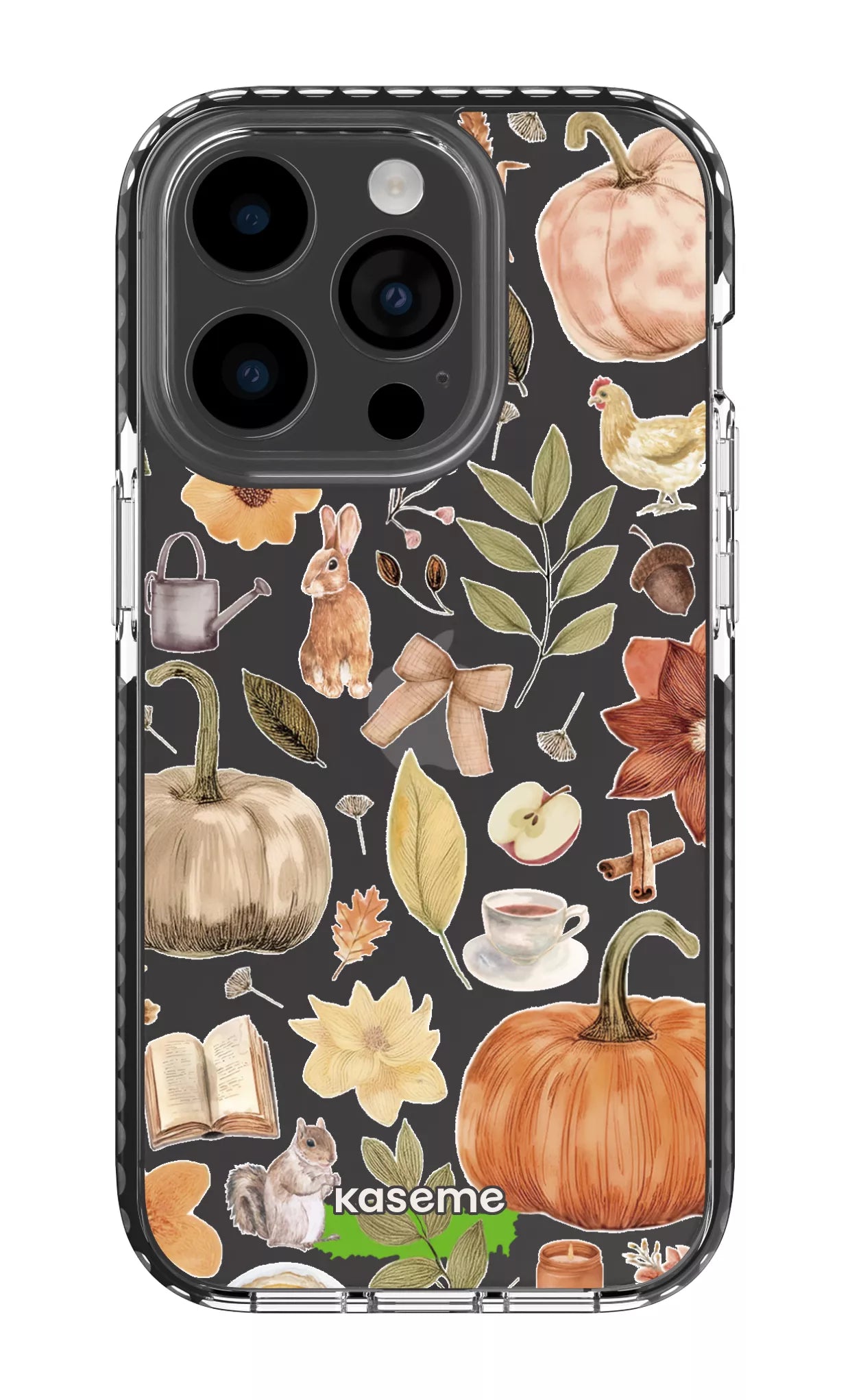 iPhone 14 Pro Clear Case - Black Harvest Hues Clear Case -