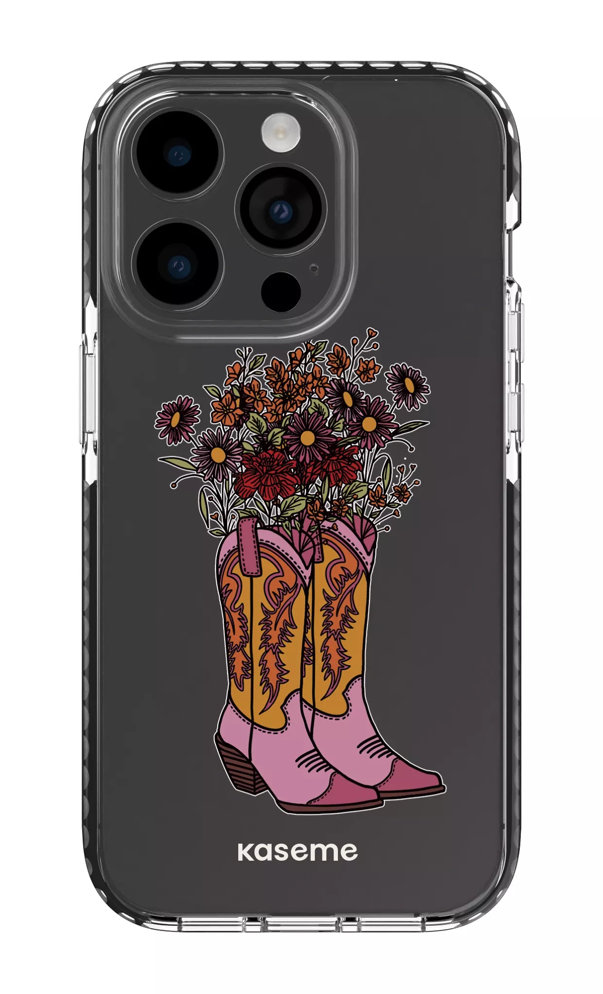 iPhone 14 Pro Clear Case - Black Howdy Clear Case -