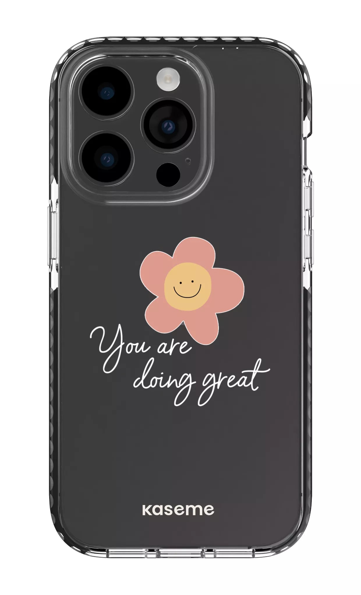 iPhone 14 Pro Clear Case - Black Keep going Clear Case -