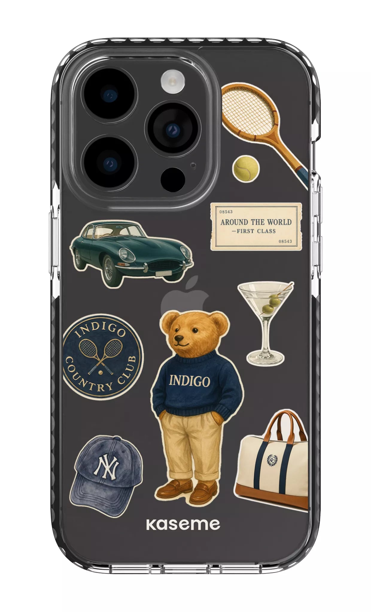 iPhone 14 Pro Clear Case - Black Kingsley Clear Case -