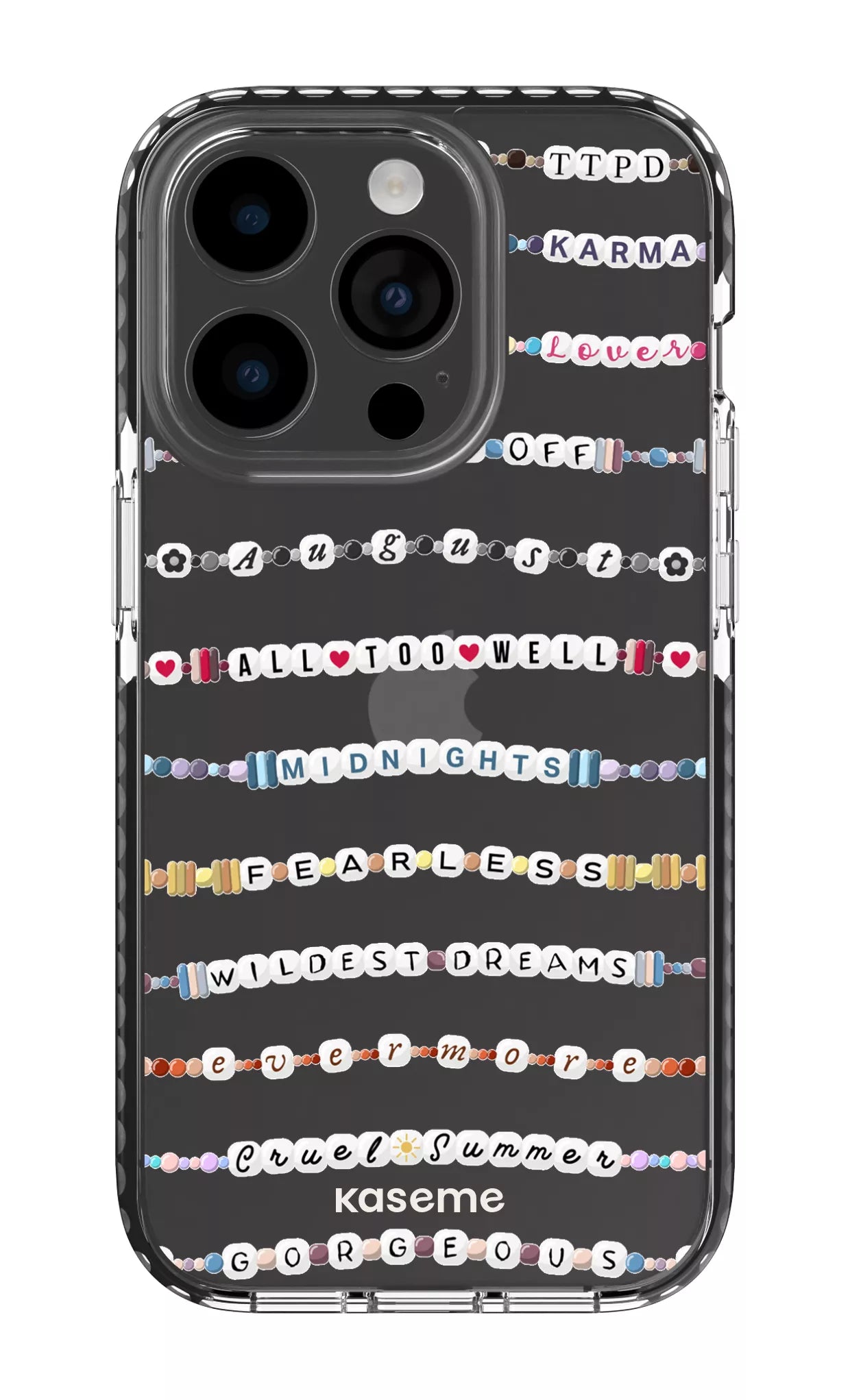 iPhone 14 Pro Clear Case - Black Love Story Clear Case -